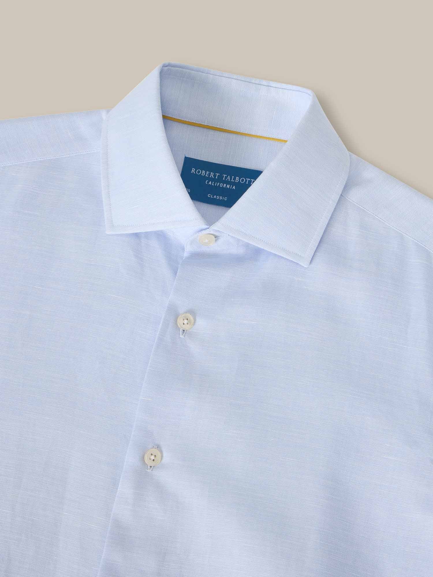Reynolds Cotton Linen Blend Shirt in Contemporary Fit-S-RASPBERRY-ROBERT TALBOTT-Levy's Clothier