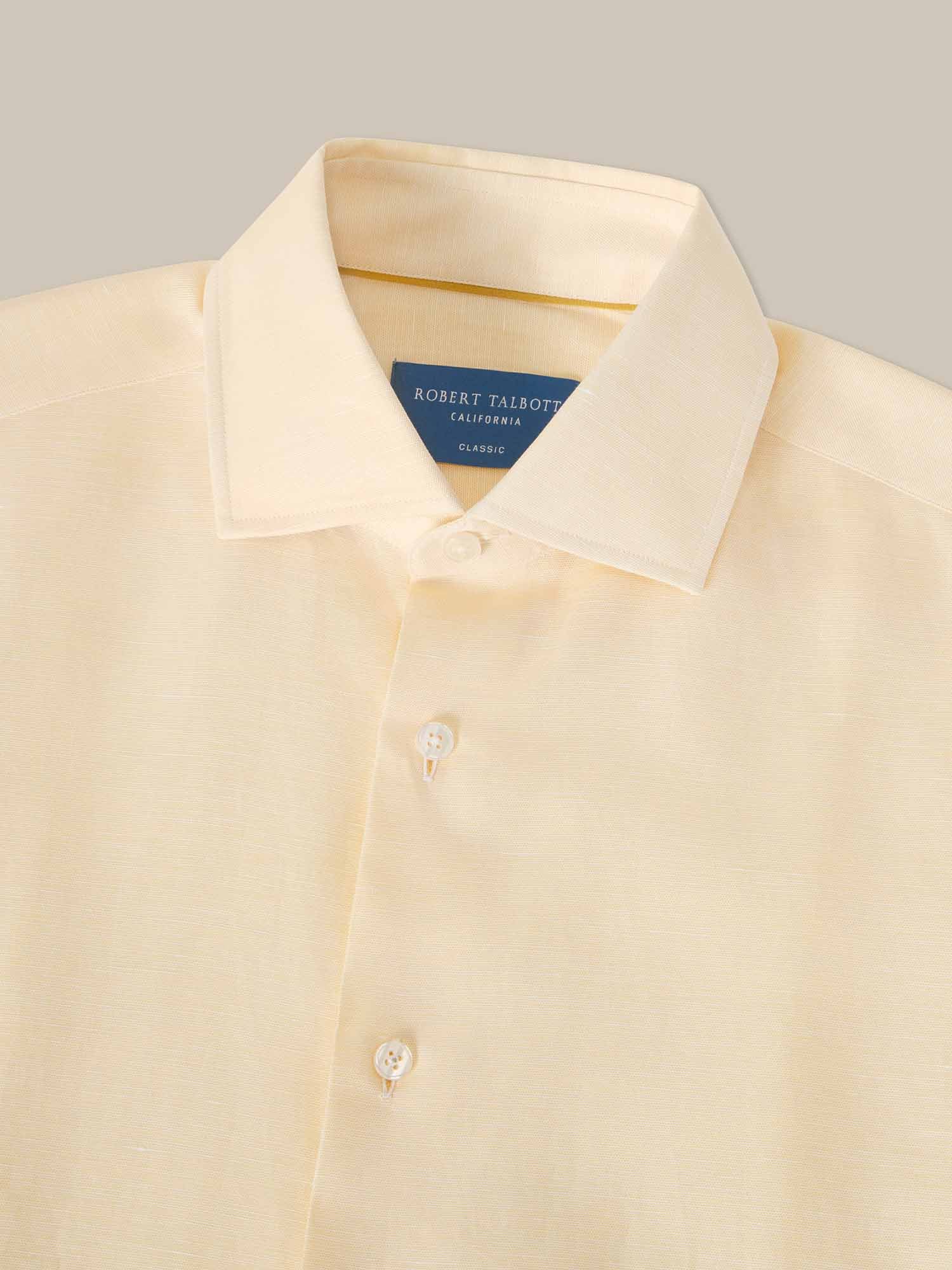 Reynolds Cotton Linen Blend Shirt in Contemporary Fit-S-RASPBERRY-ROBERT TALBOTT-Levy's Clothier