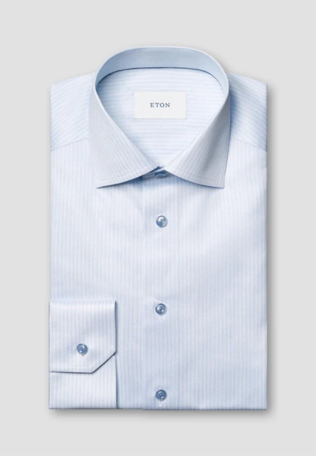 Contemporary Fit Stripe Shirt - Bright Blue-16-Bright Blue-ETON OF SWEDEN-Levy's Clothier