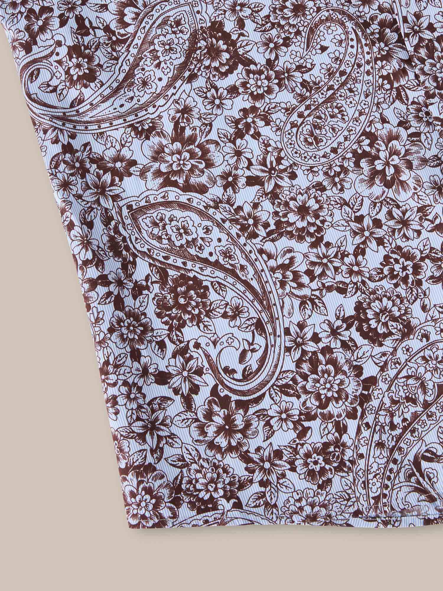 Reynolds Floral Paisley Print Shirt-S-BROWN MULTI-ROBERT TALBOTT-Levy's Clothier