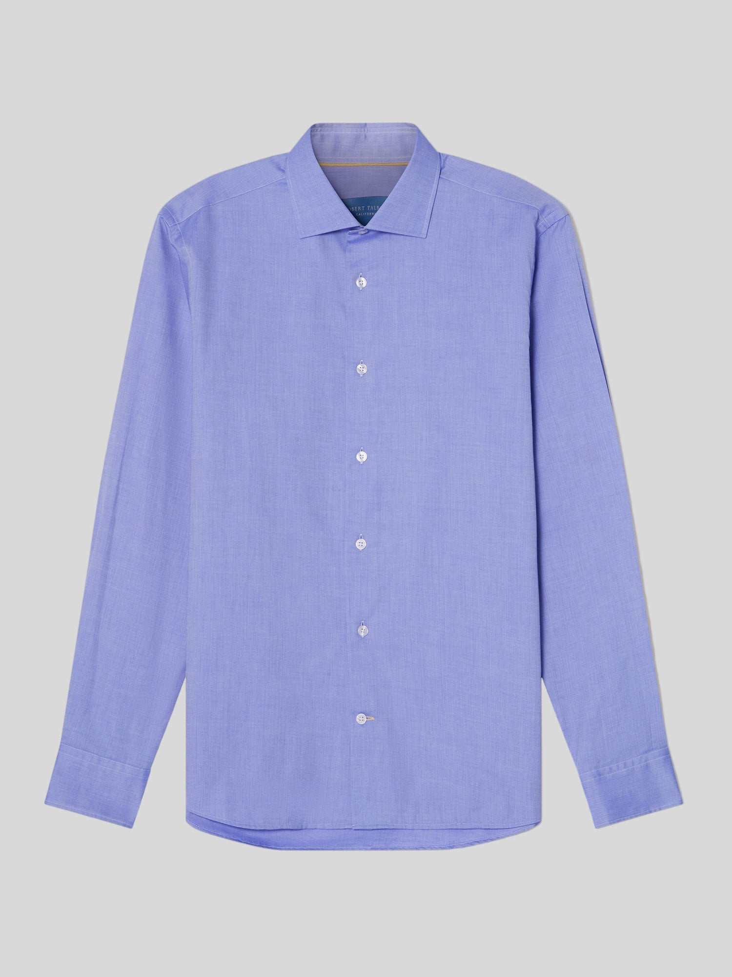 Reynolds Ultra Light Weight Brushed Herringbone Shirt-S-BLUE-ROBERT TALBOTT-Levy's Clothier