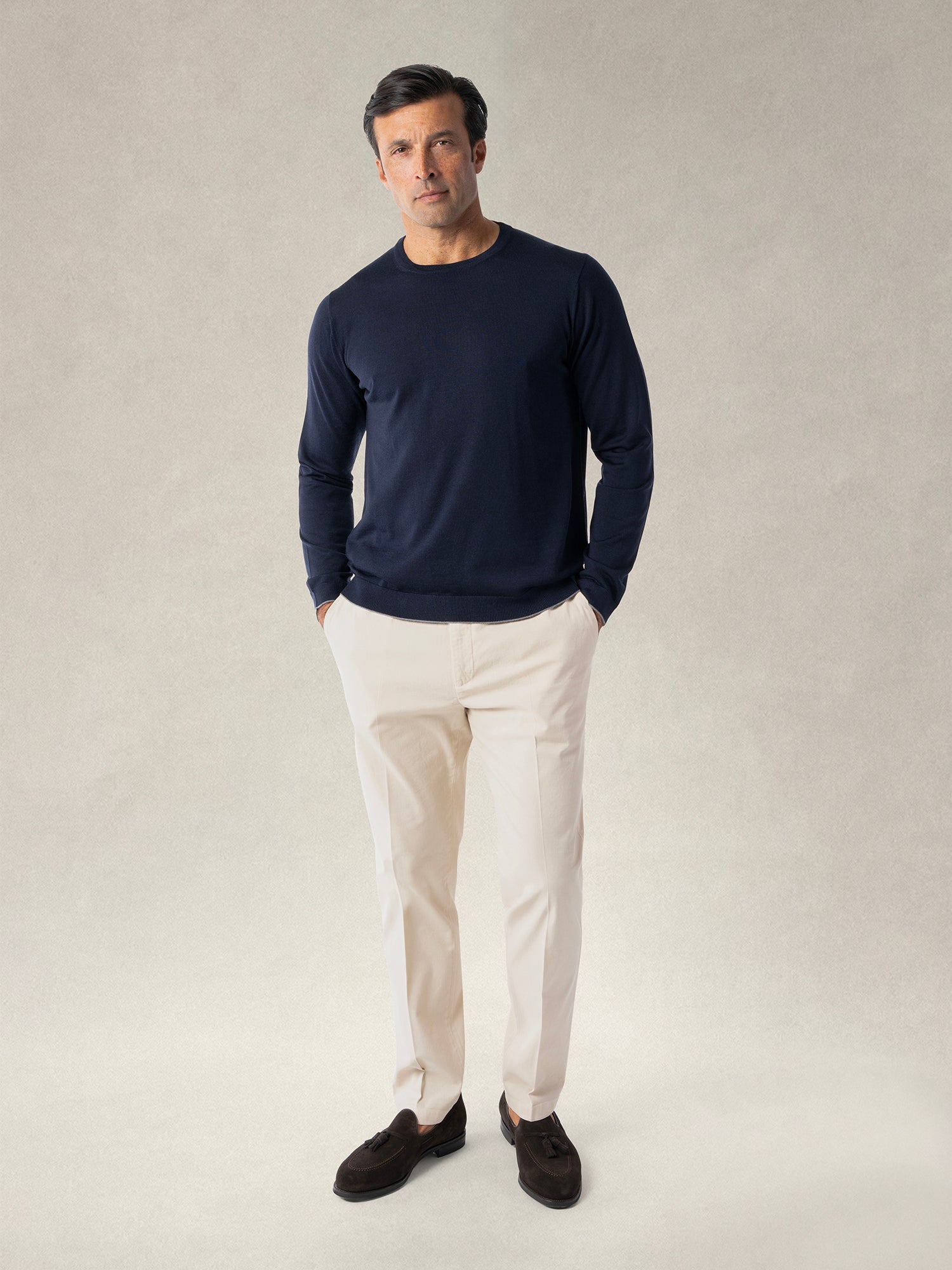 Keaton Crewneck Sweater-M-BLACK-ROBERT TALBOTT-Levy's Clothier