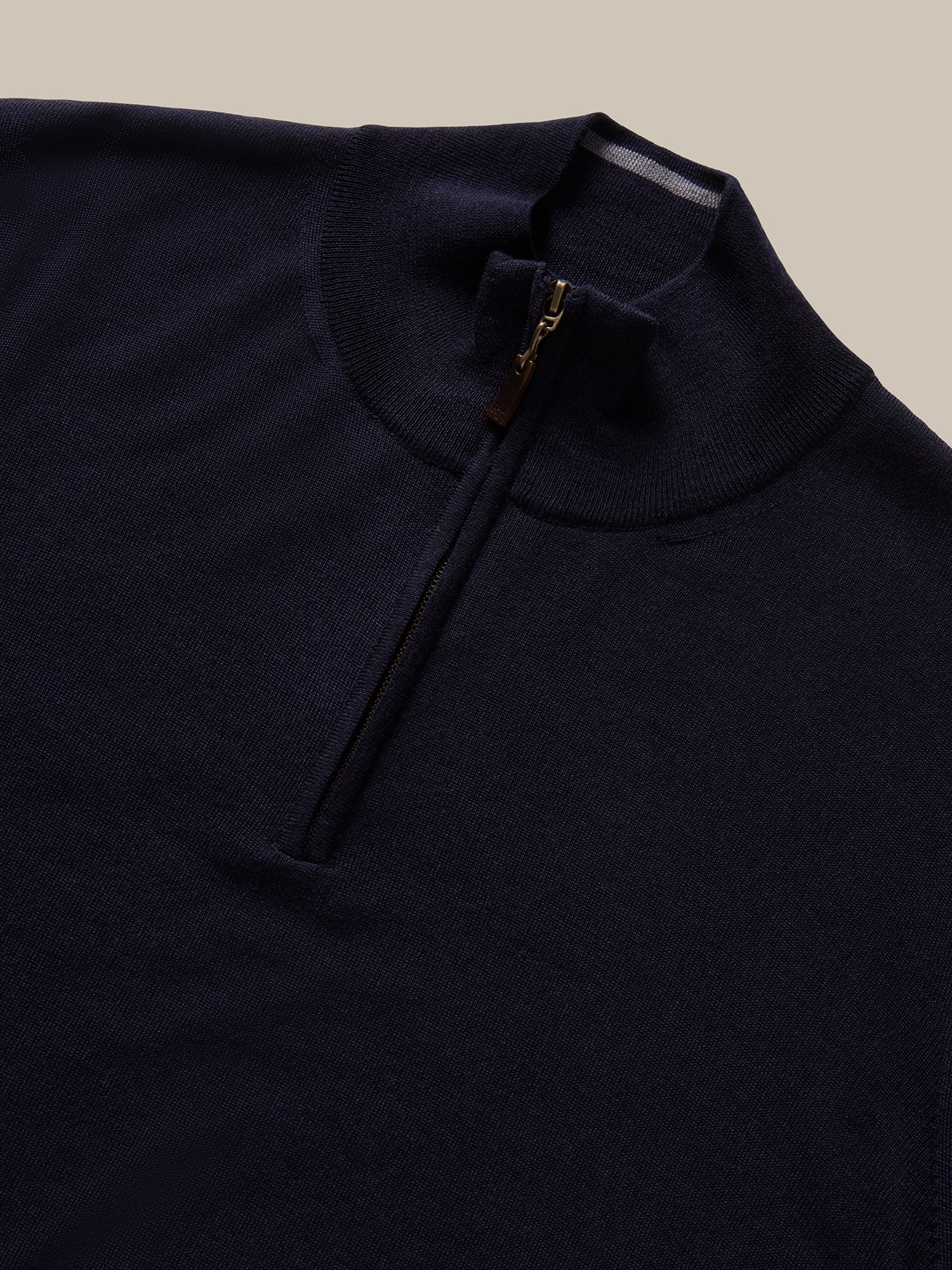 Eastwood Quarter Zip Sweater-M-SKY BLUE WITH NAVY TIPPING-ROBERT TALBOTT-Levy's Clothier