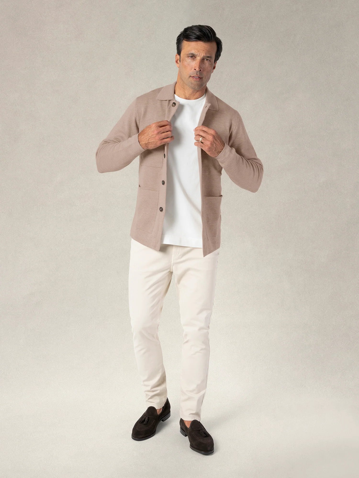 Landon Sweater Jacket-M-SAND-ROBERT TALBOTT-Levy's Clothier