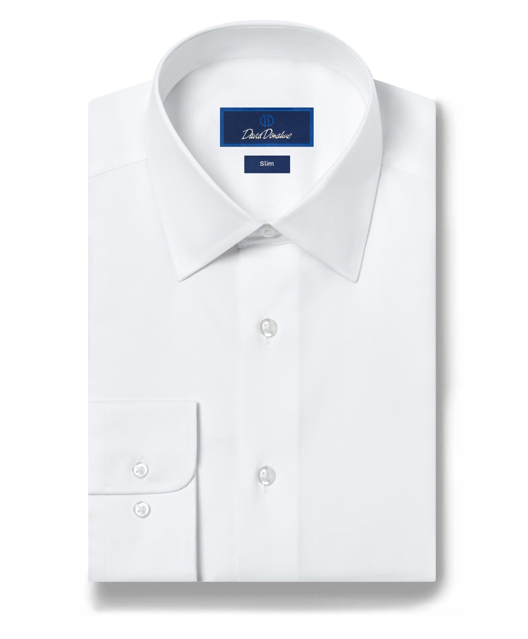 Slim Barrel Cuff Super Fine Twill Dress Shirt-15-32/3-DAVID DONAHUE-Levy's Clothier