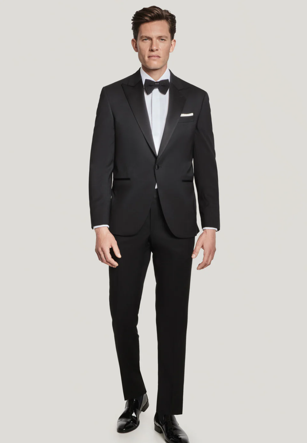 Black Solid Tuxedo Trouser-38-1/REG-JACK VICTOR-Levy's Clothier