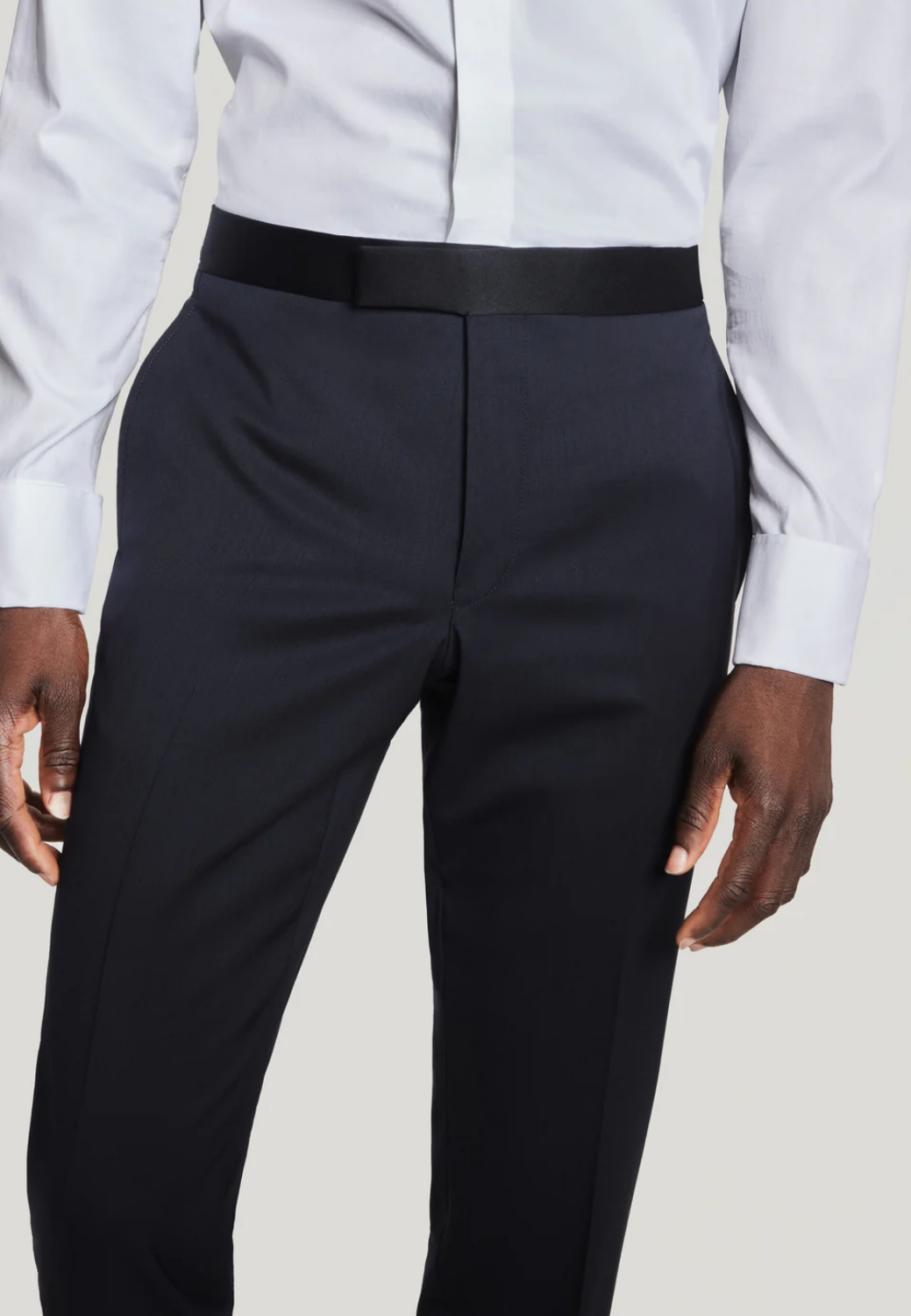 Navy Solid Tuxedo Trouser-38-1/REG-JACK VICTOR-Levy's Clothier
