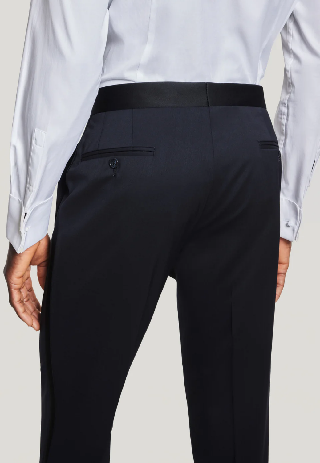 Navy Solid Tuxedo Trouser-38-1/REG-JACK VICTOR-Levy's Clothier