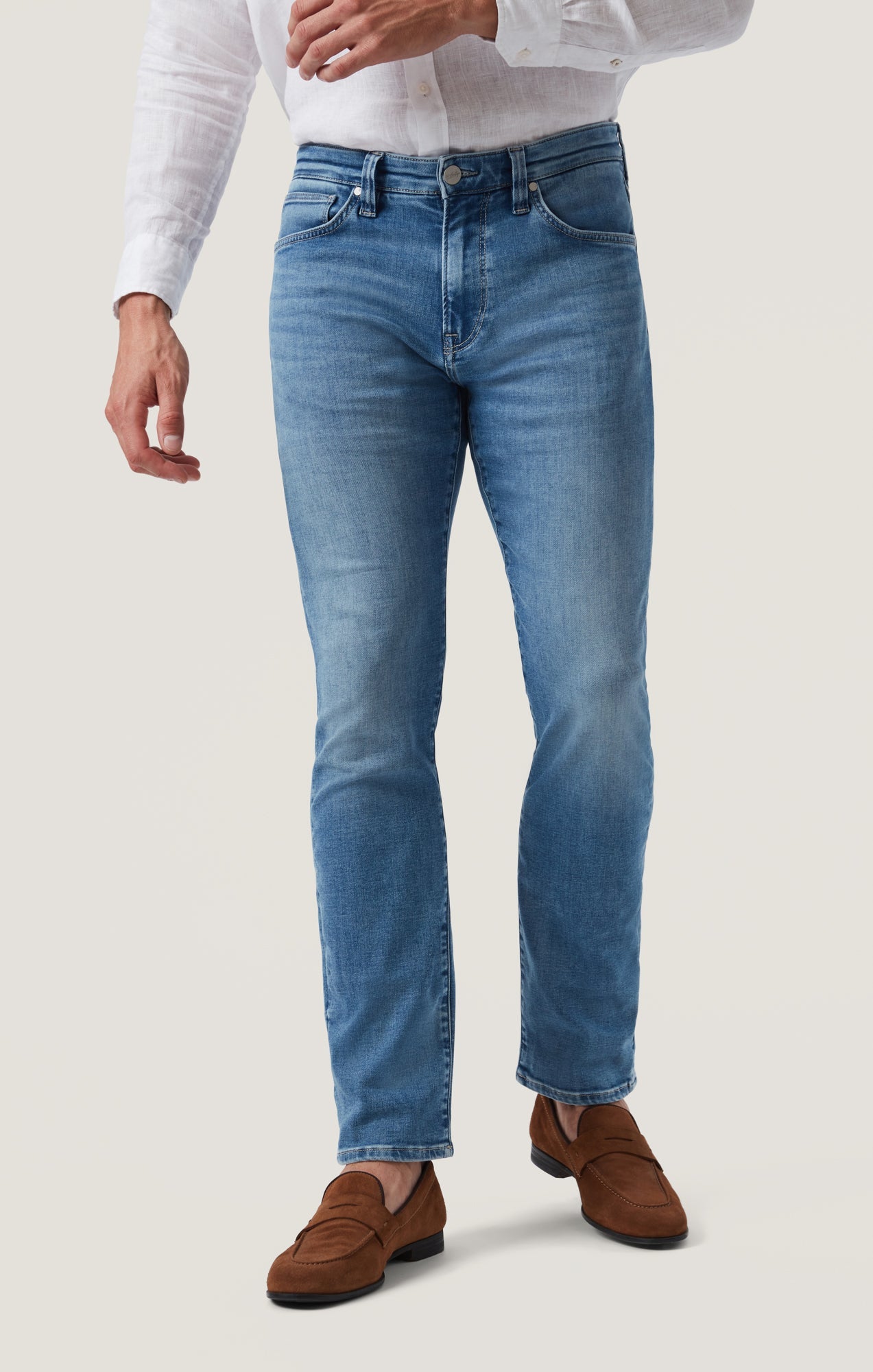 Charisma Relaxed Straight Jeans in Mid Brushed Organic Ultra-31-30"-34 HERITAGE-Levy's Clothier