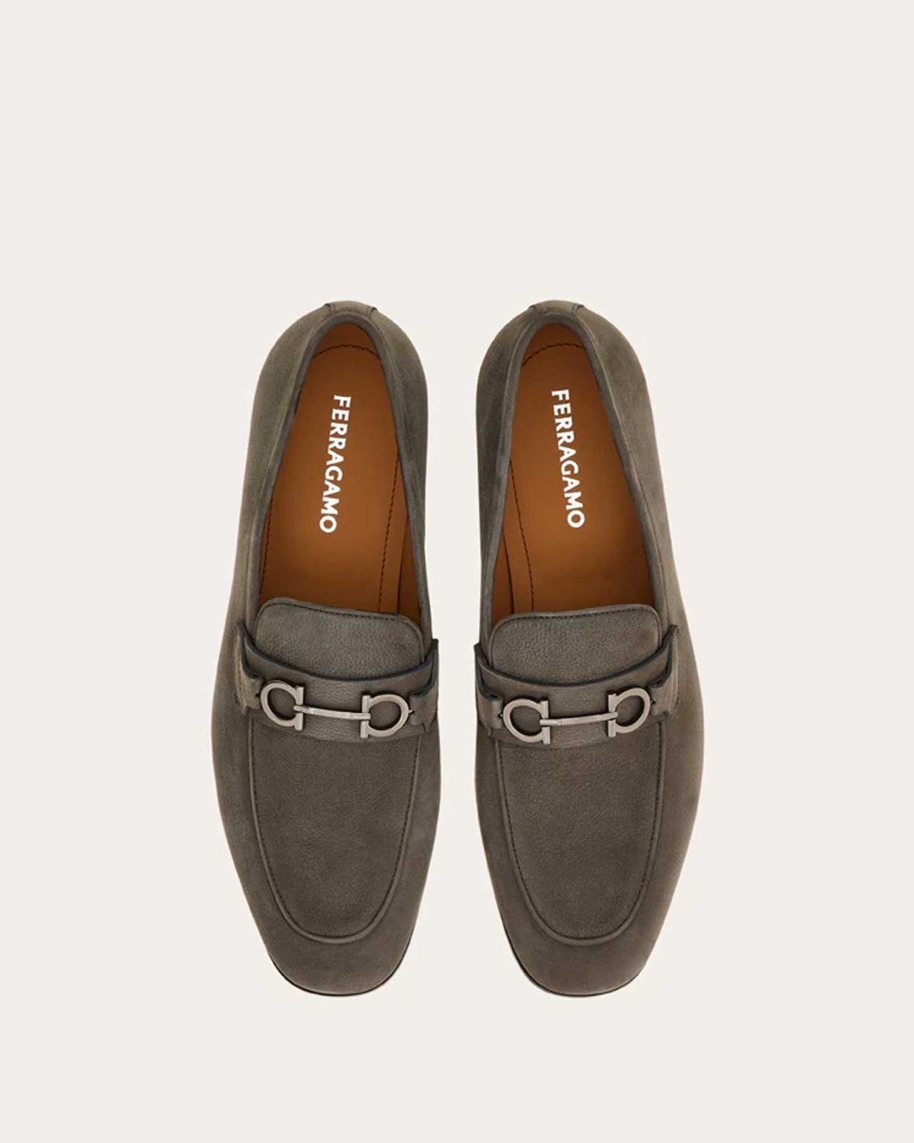Balty Gancini Bit Loafer-7 E-Grey-FERRAGAMO-Levy's Clothier