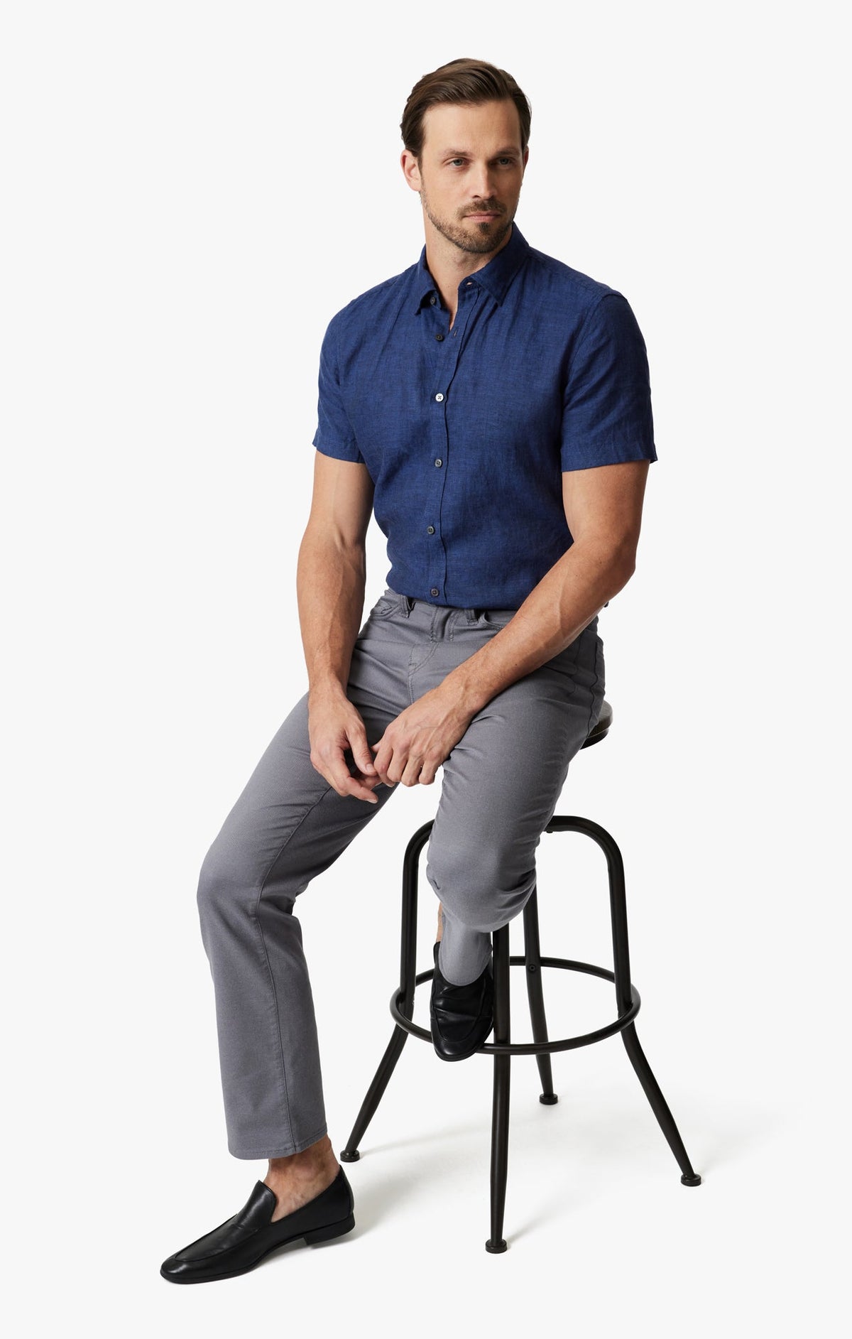 Charisma Relaxed Straight Leg Pants in Stormy Coolmax