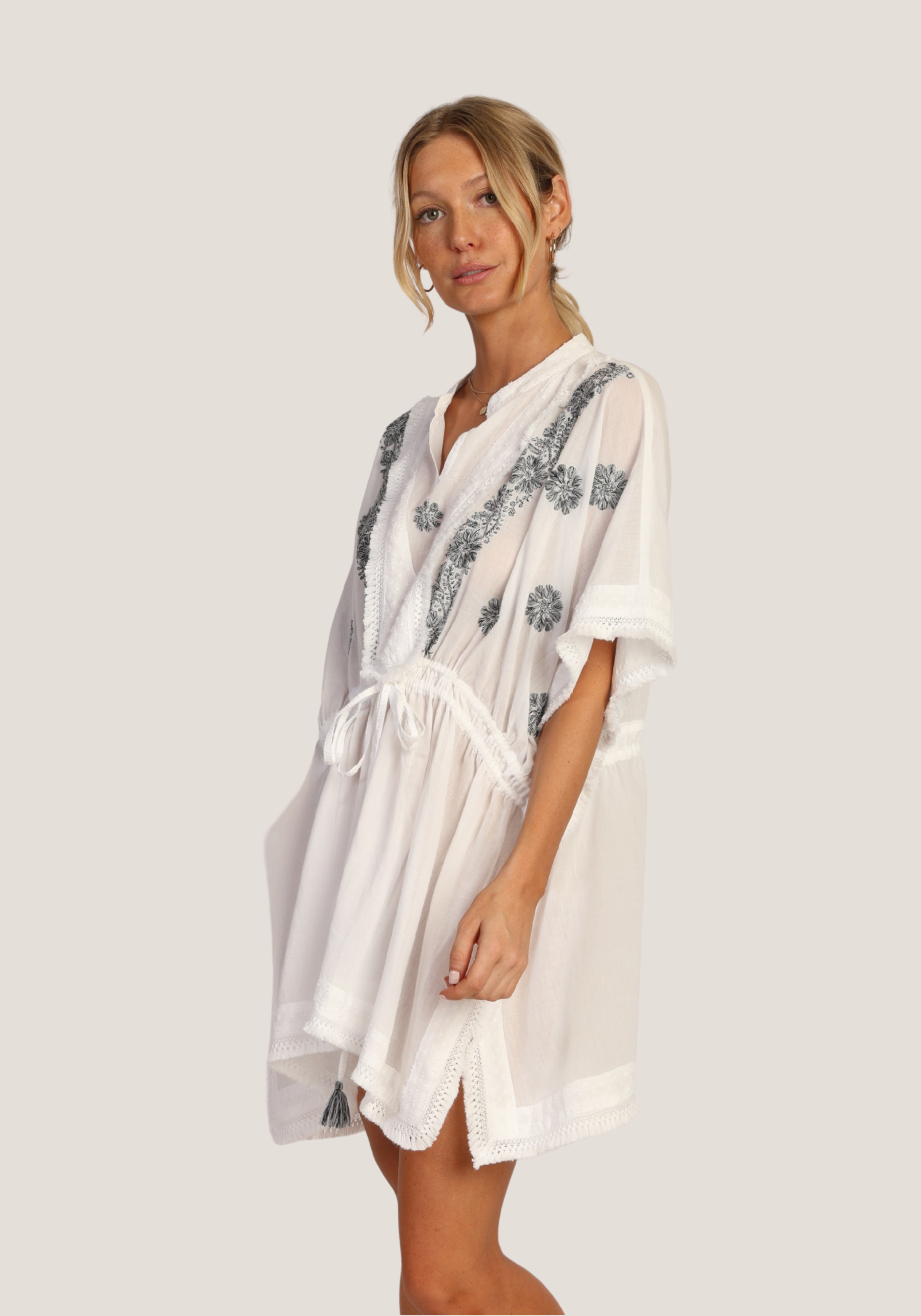 Dylan Cass Cover Up - White-S-WHITE-DYLAN -TRUE GRI-Levy's Clothier