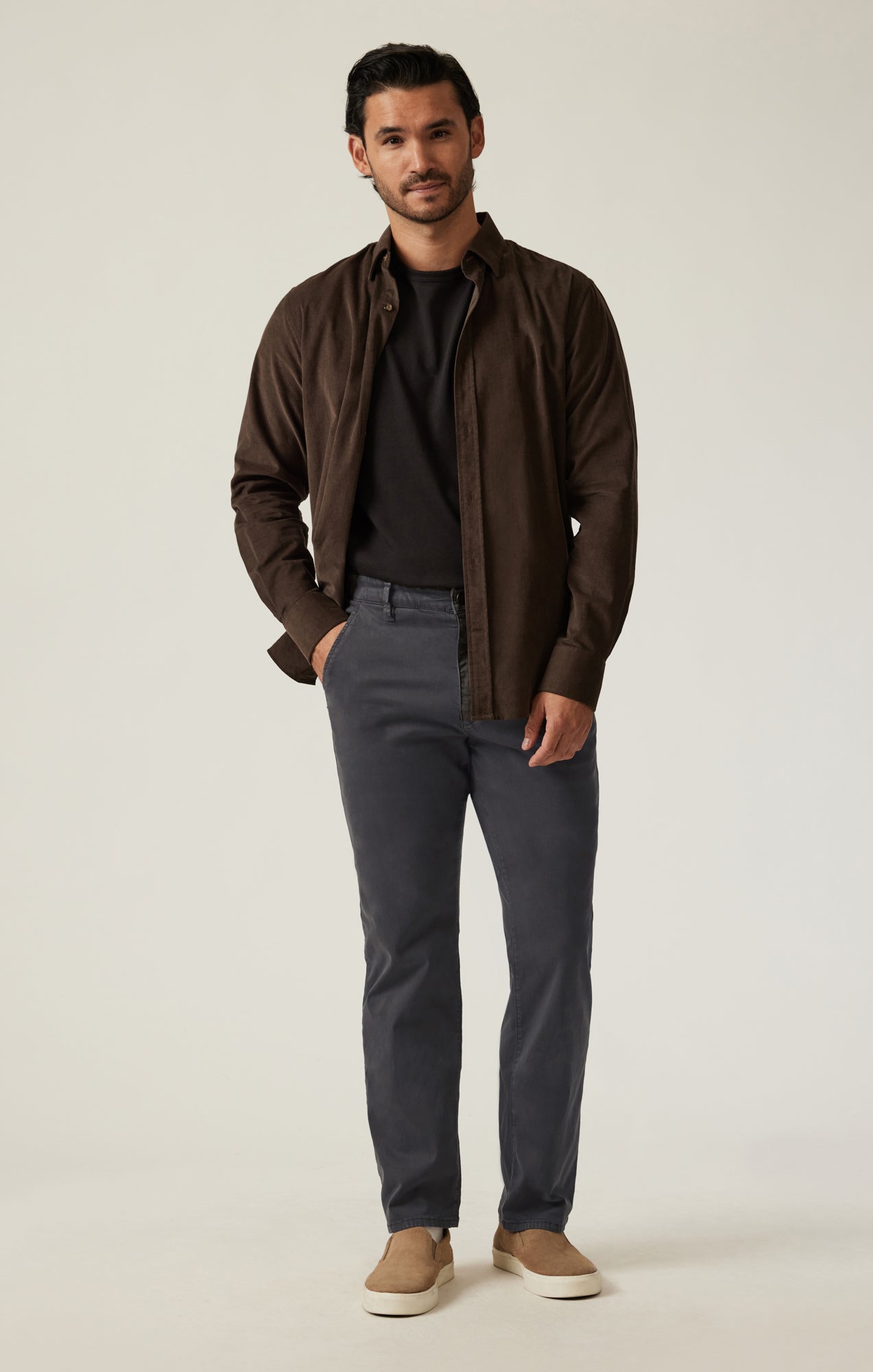 Charisma Relaxed Straight Chino in Ash Twill-33-32"-34 HERITAGE-Levy's Clothier