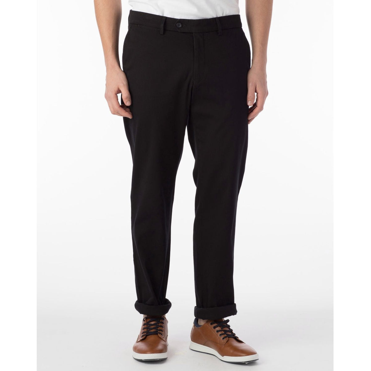 Perma Color Pima Twill Khaki Pants - Black