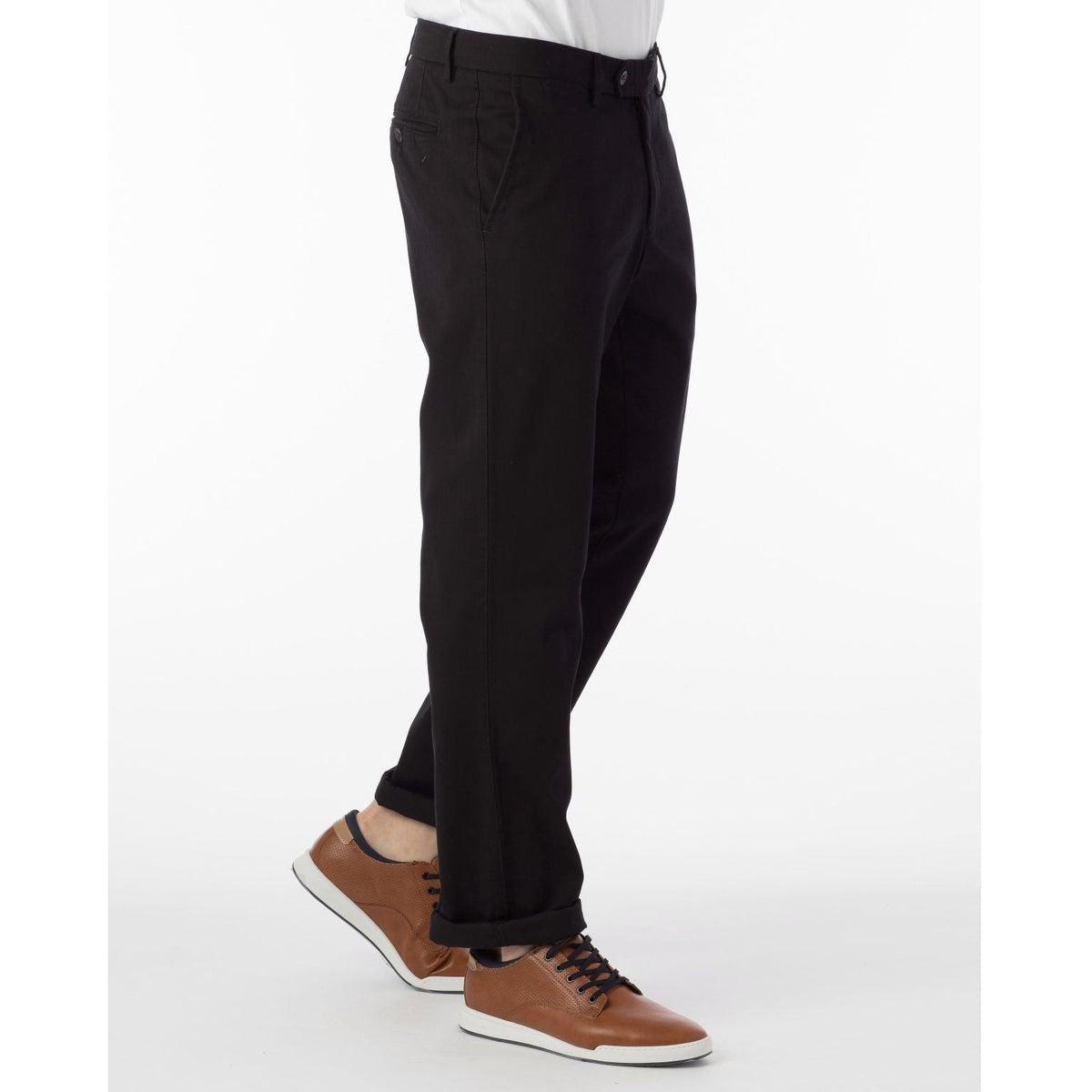 Perma Color Pima Twill Khaki Pants - Black