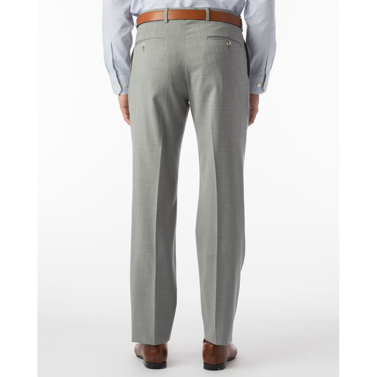 Super 120s Wool Gabardine Comfort-EZE Trouser in Pearl Grey