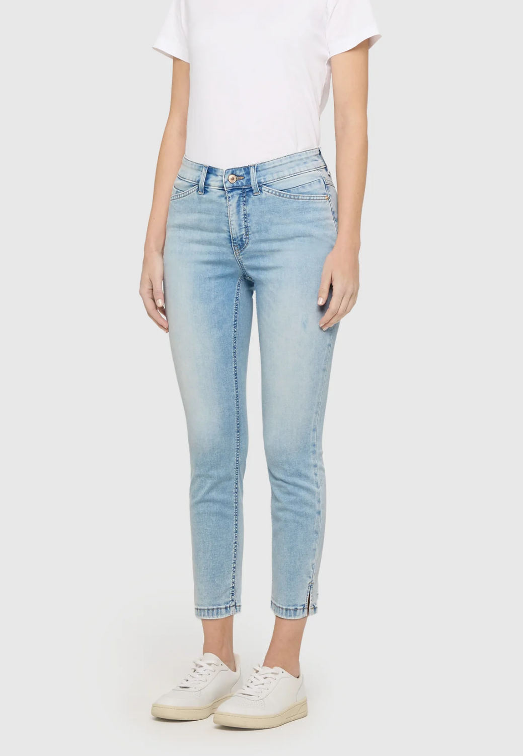 Dream Summer Slim Shaping Jeans in Modal Blend-2-LIGHT AZURE BLUE-MAC JEANS-Levy's Clothier