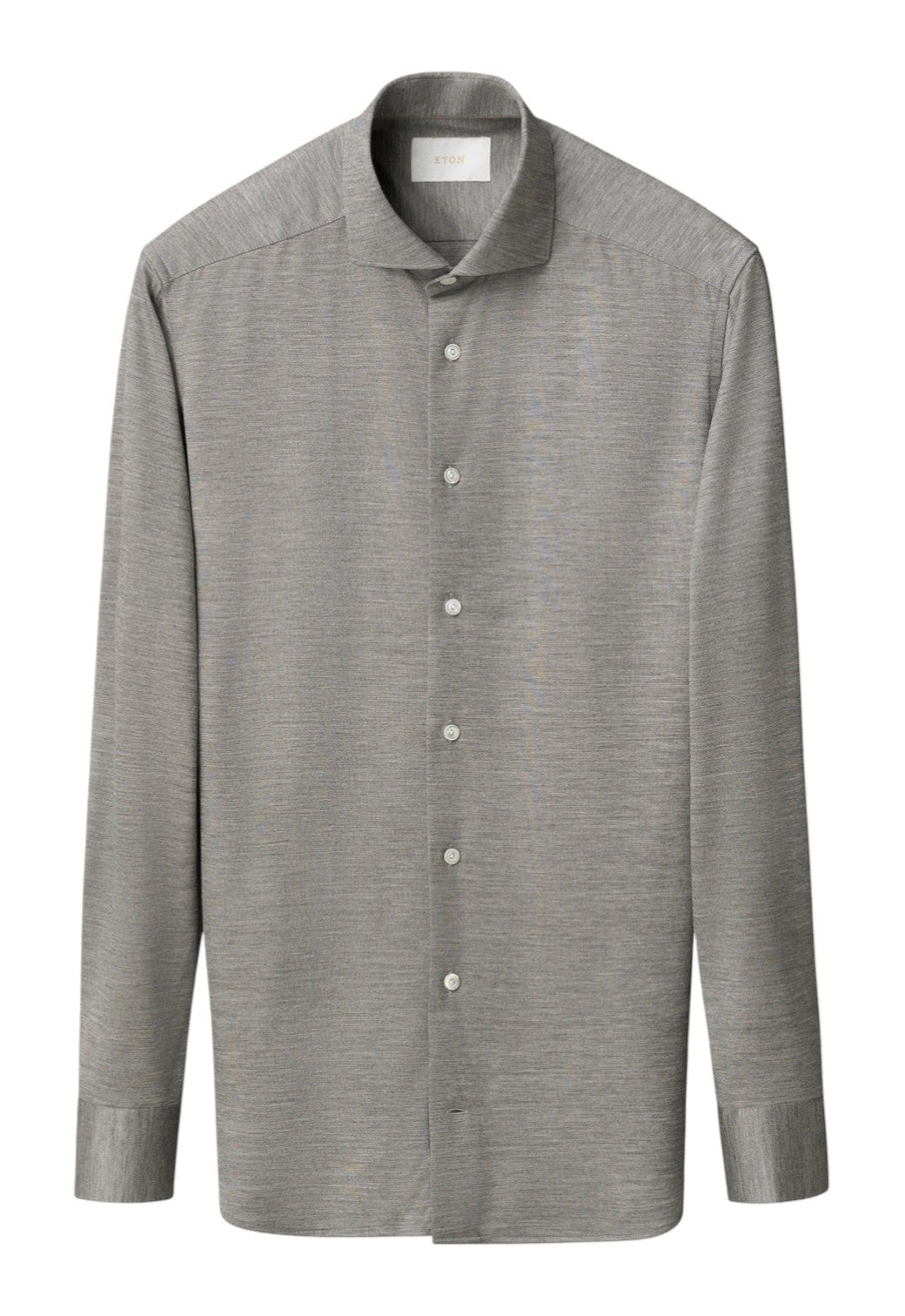 Eton Grey Signature Twill Shirt | Contemporary Fit | Cutaway Collar-16-ETON OF SWEDEN-Levy's Clothier
