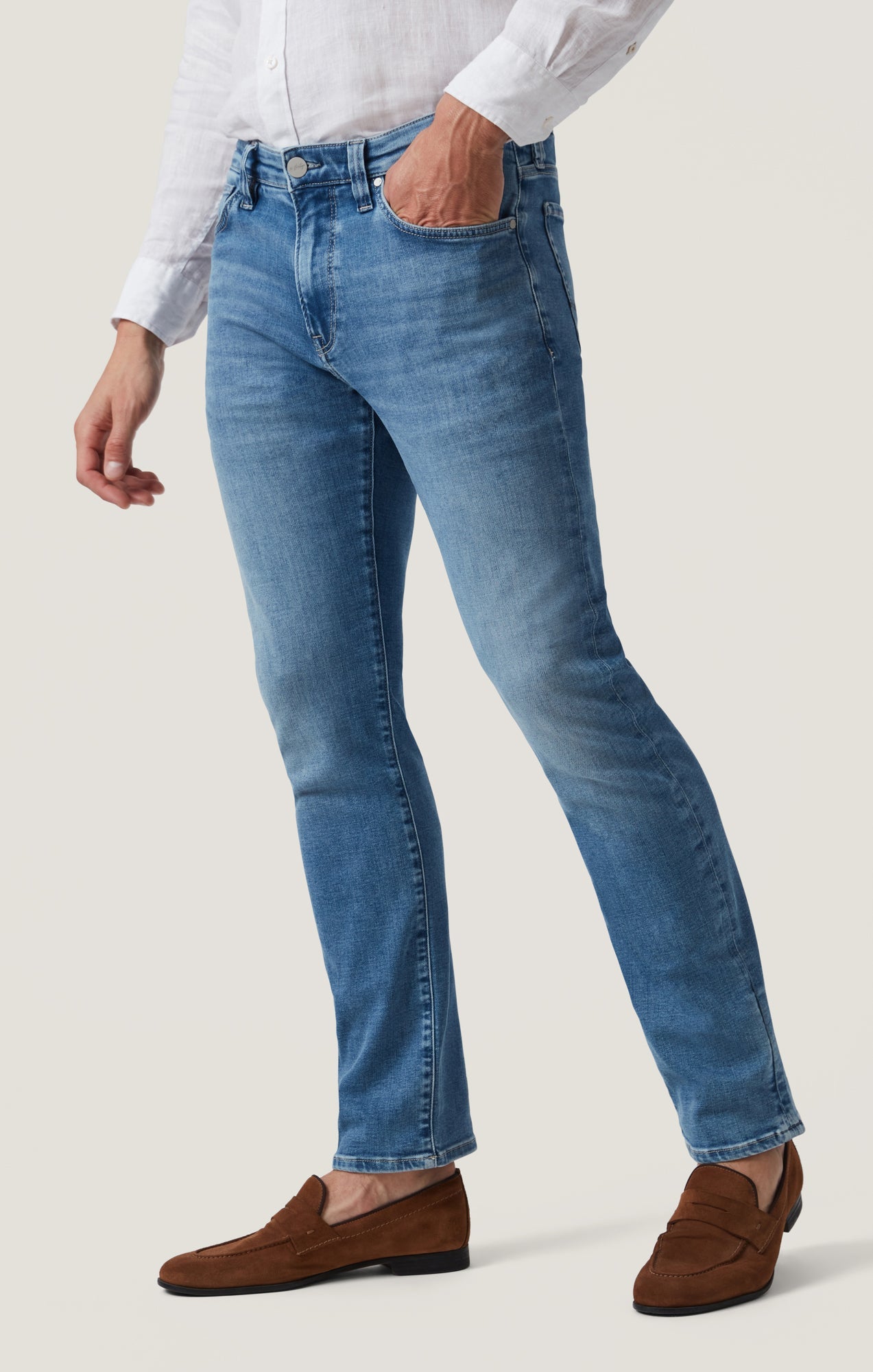Charisma Relaxed Straight Jeans in Mid Brushed Organic Ultra-31-30"-34 HERITAGE-Levy's Clothier