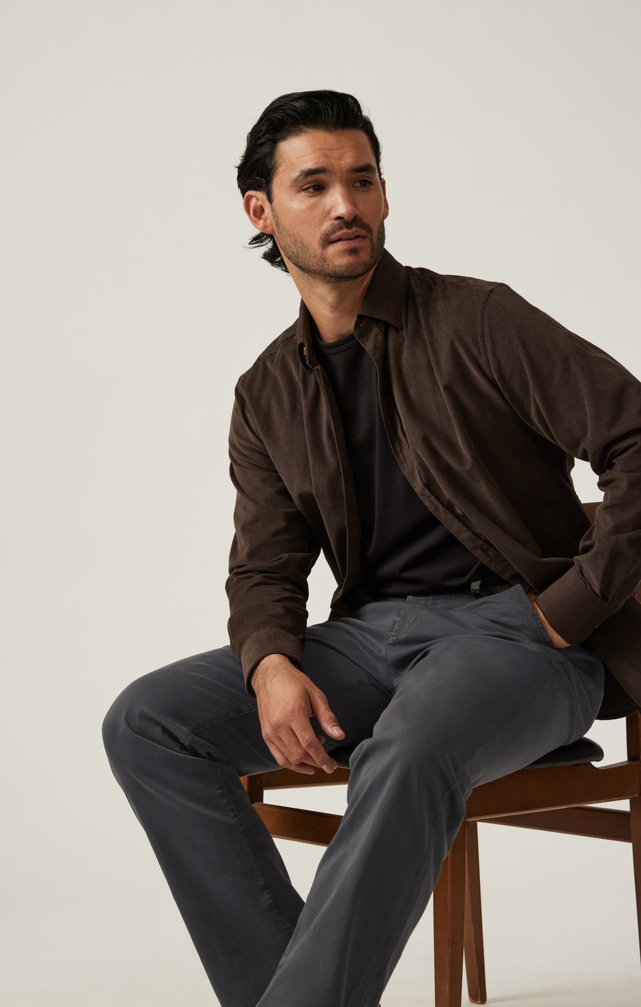 Charisma Relaxed Straight Chino in Ash Twill-33-32"-34 HERITAGE-Levy's Clothier