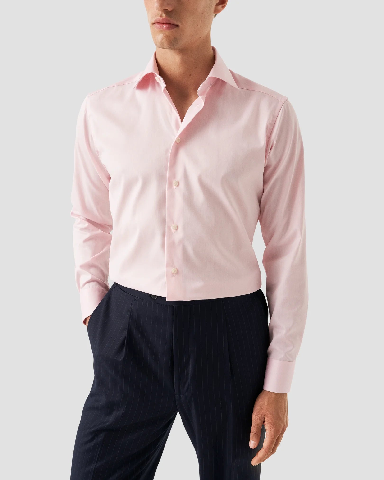 Signature Solid Twill Shirt - Pink