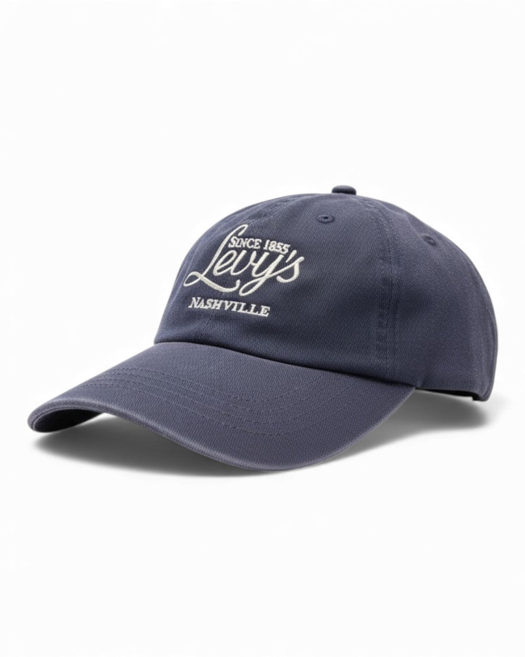 Levy's Twill Baseball Cap with Pre-Curved Brim-O/S-NAVY-Levy's-Levy's Clothier