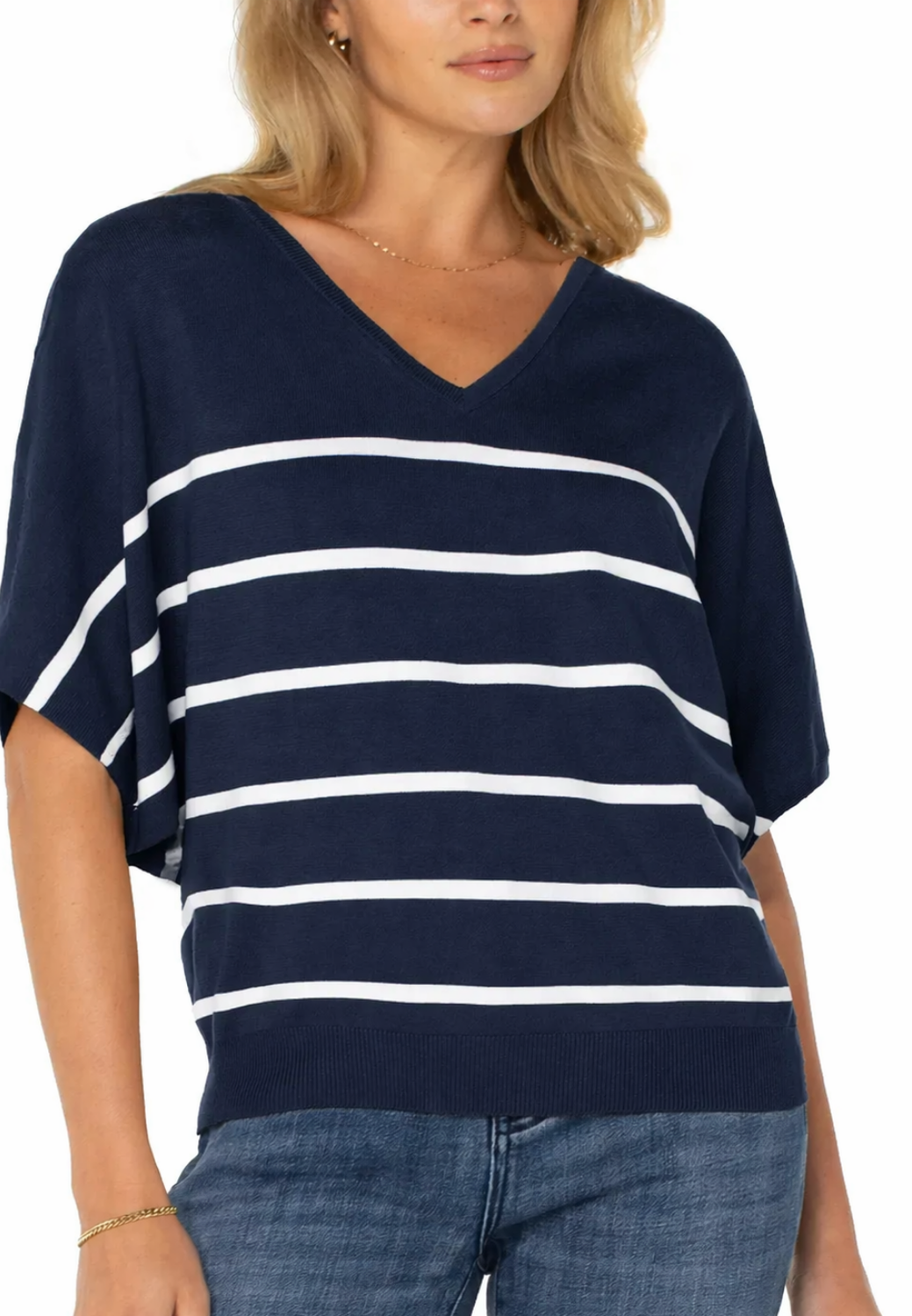 Short Sleeve Dolman V-neck