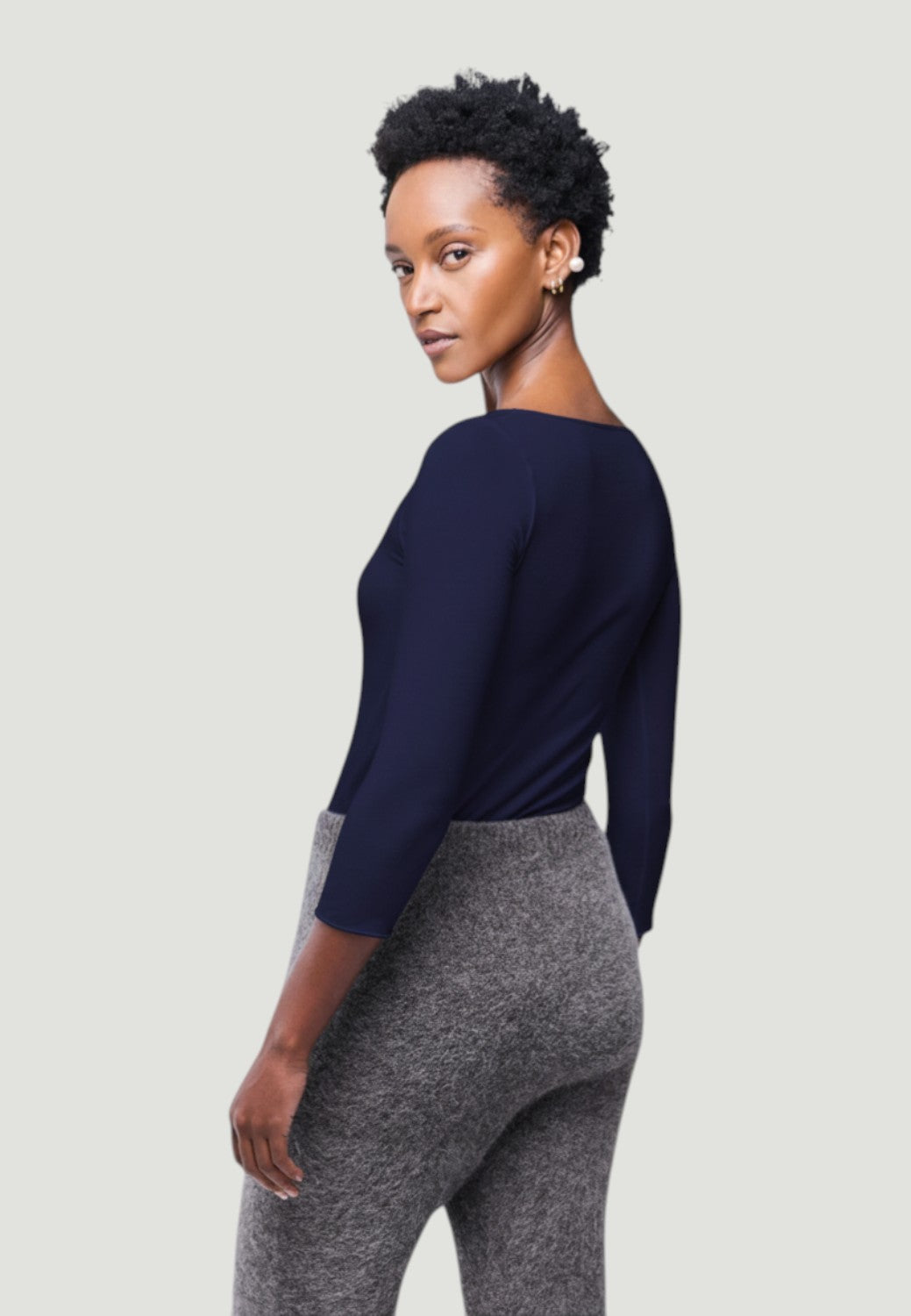 Adele Boat Neck T-shirt in Viscose / Elastane - Blue Moon-XS-BLUE MOON-MAJESTIC TEES-Levy's Clothier