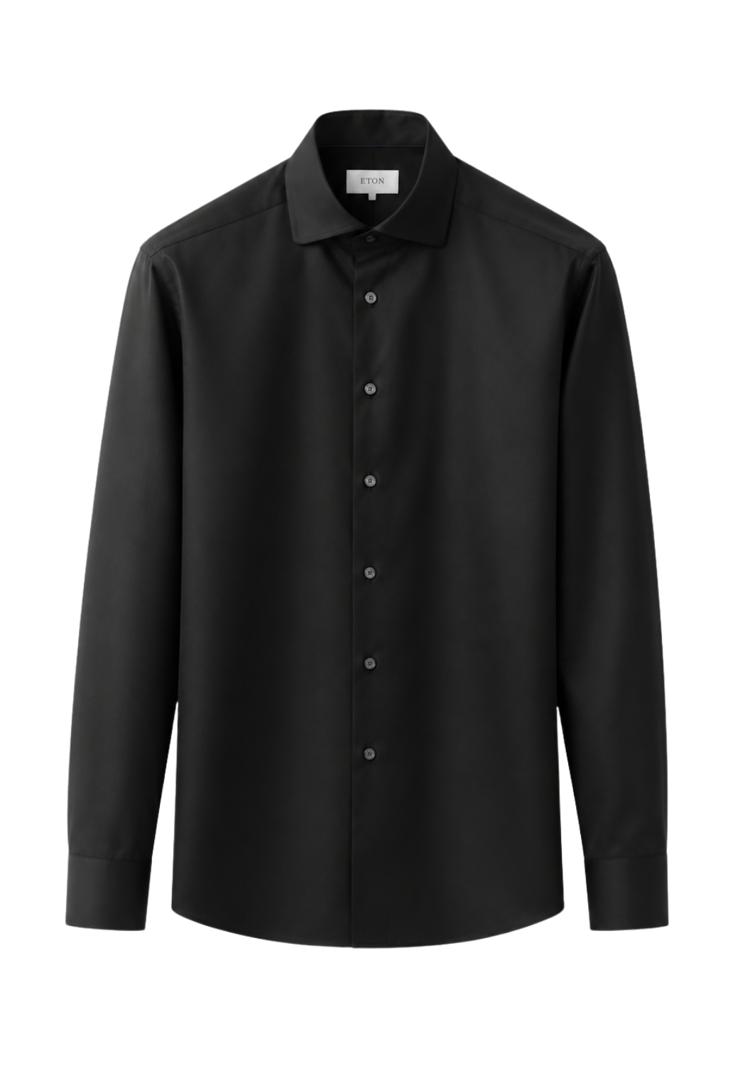 Solid Four-Way Stretch Shirt - Black-15.5-BLACK-ETON OF SWEDEN-Levy's Clothier