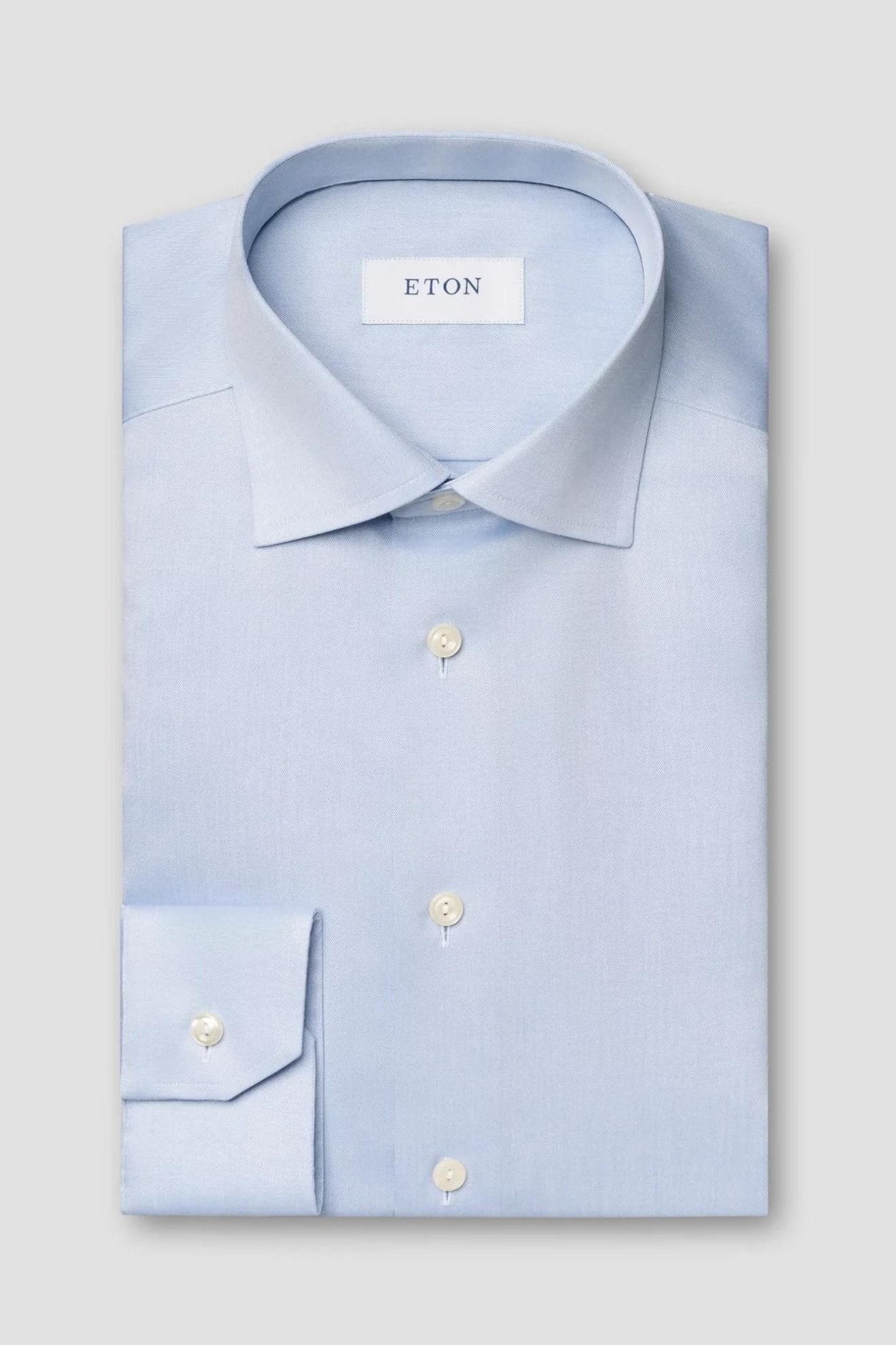 Contemporary Solid Twill Shirt - Blue