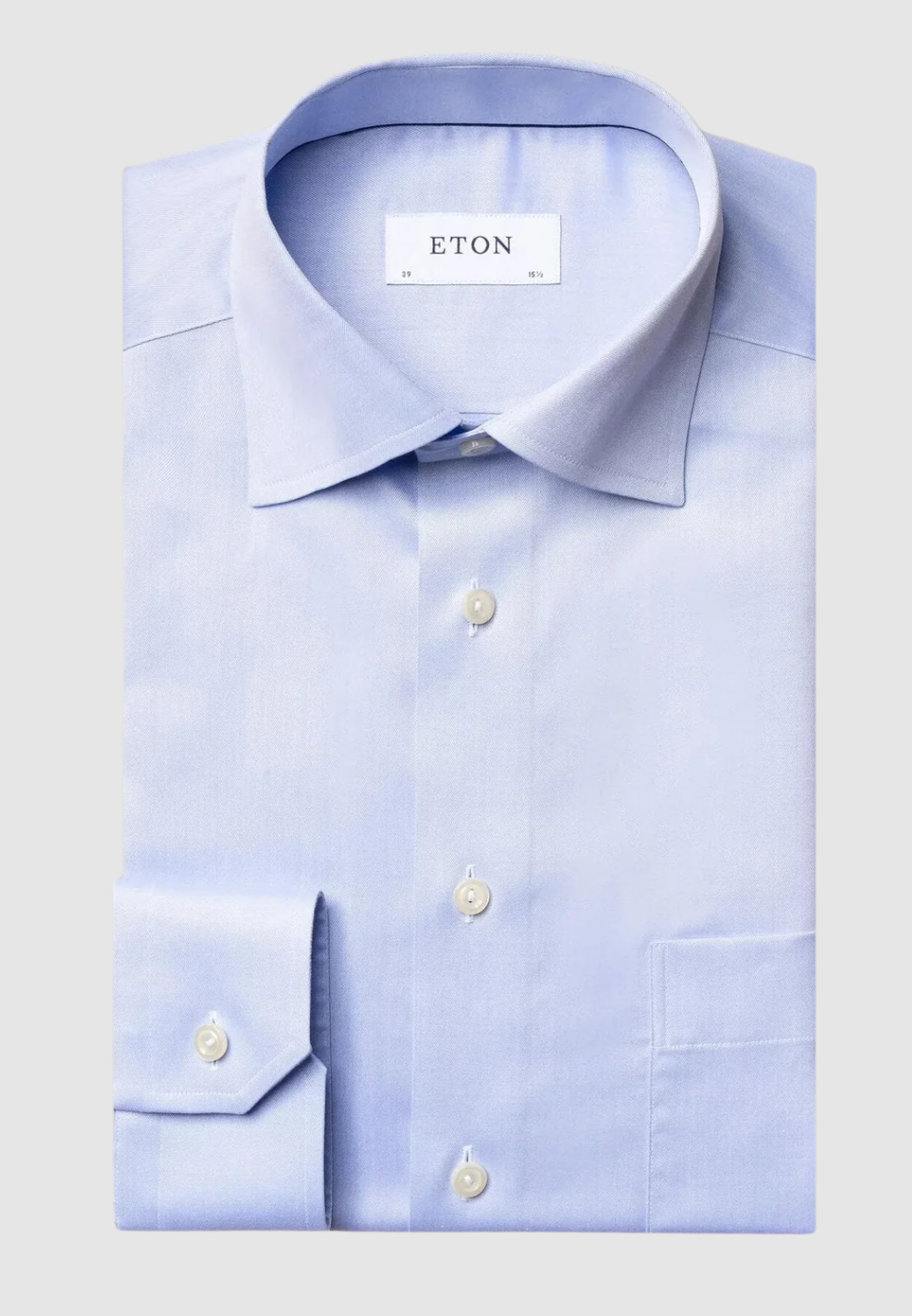 Signature Twill Classic Fit Dress Shirt - Bright Blue-19/48-CLASS-ETON OF SWEDEN-Levy's Clothier