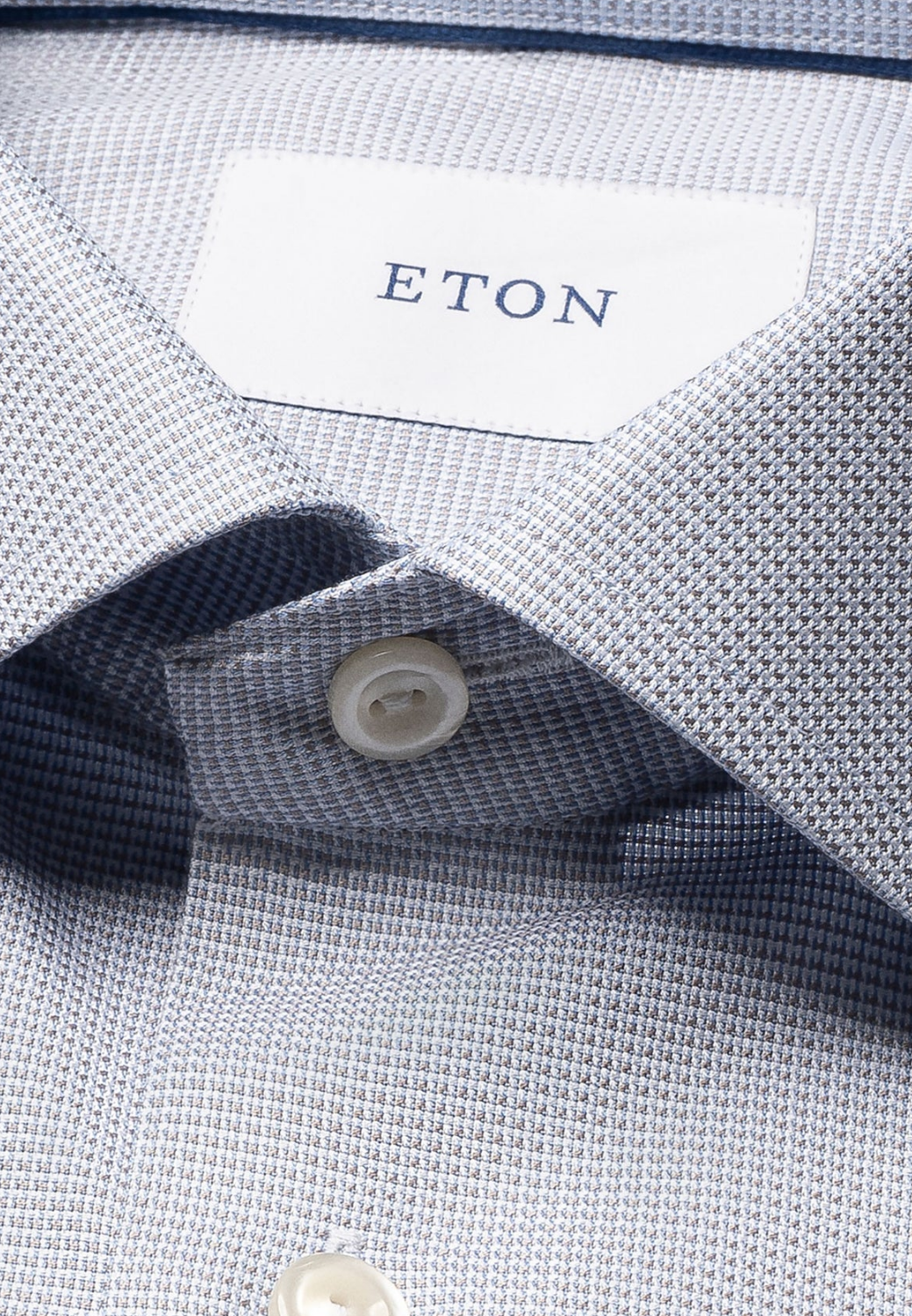 Semi Solid Dobby Contemporary Fit Dress Shirt -Gray/Blue-15.5-GREY/BLUE-ETON OF SWEDEN-Levy's Clothier