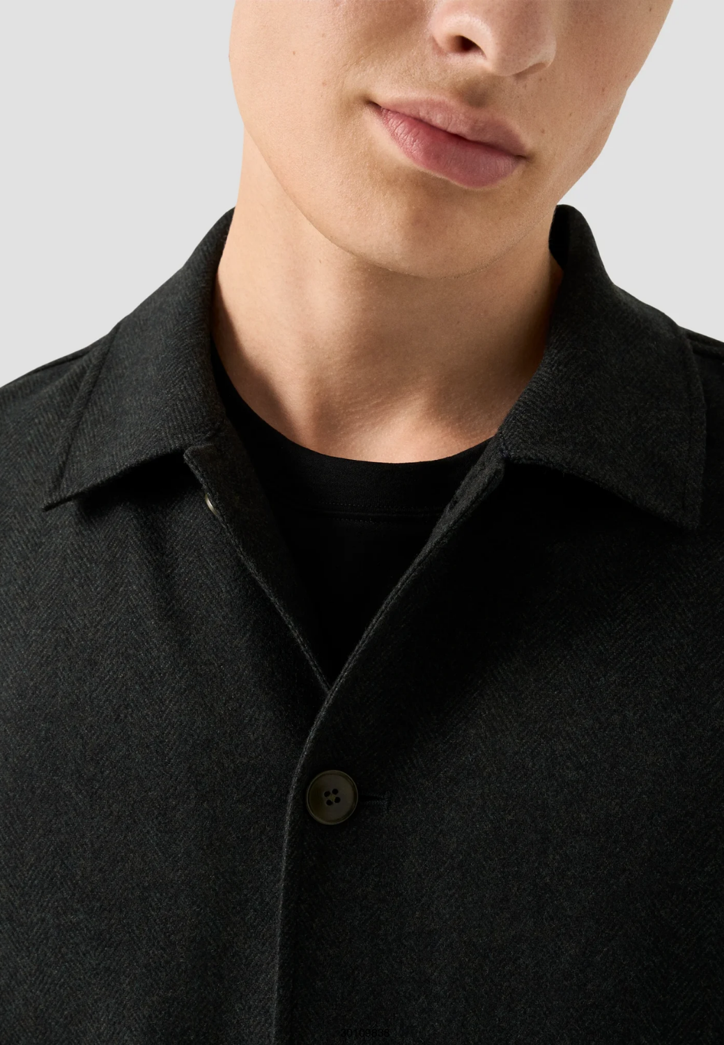 Herringbone Wool-Cashmere Chore Jacket - Green-M-GREEN-ETON OF SWEDEN-Levy's Clothier
