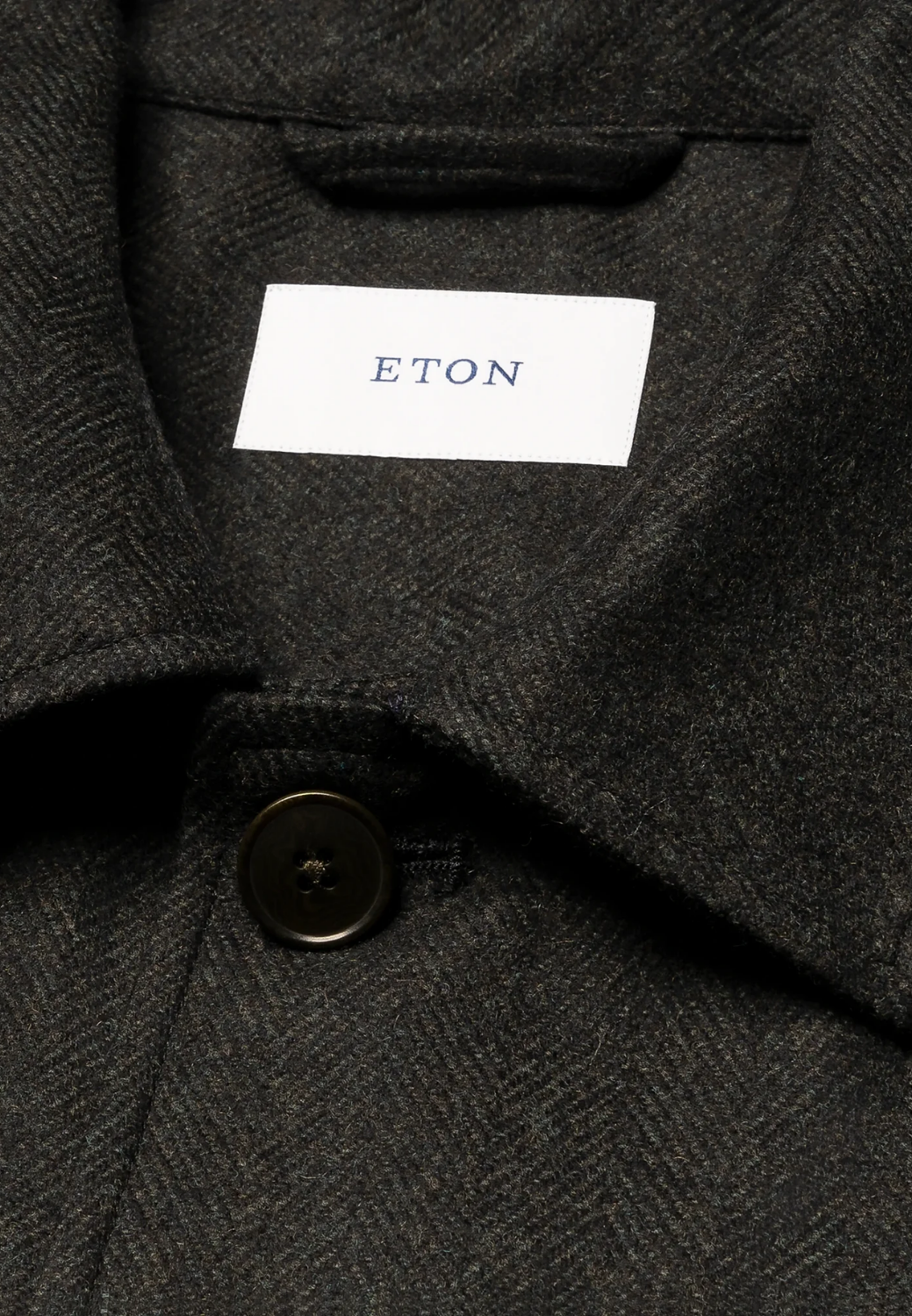 Herringbone Wool-Cashmere Chore Jacket - Green-M-GREEN-ETON OF SWEDEN-Levy's Clothier