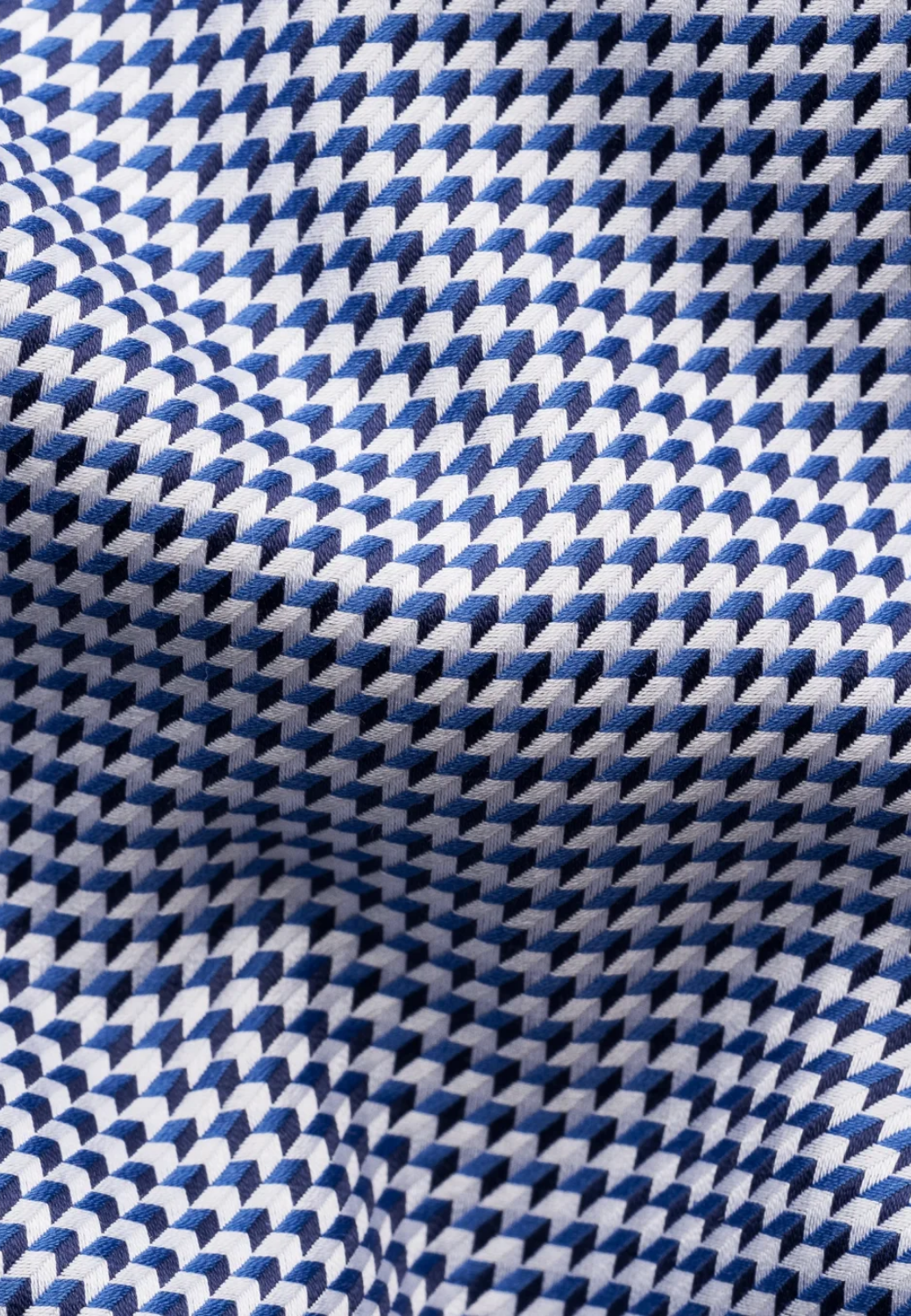 Houndstooth King Twill Shirt - Blue-15.5-BLUE-ETON OF SWEDEN-Levy's Clothier