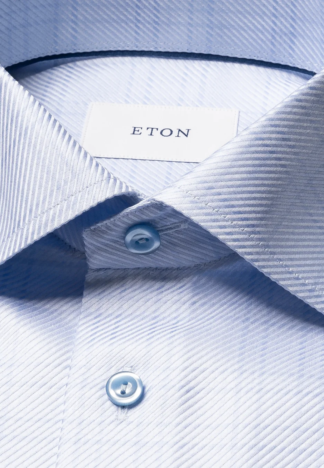Check King Twill Shirt - Blue-15.5-BLUE-ETON OF SWEDEN-Levy's Clothier