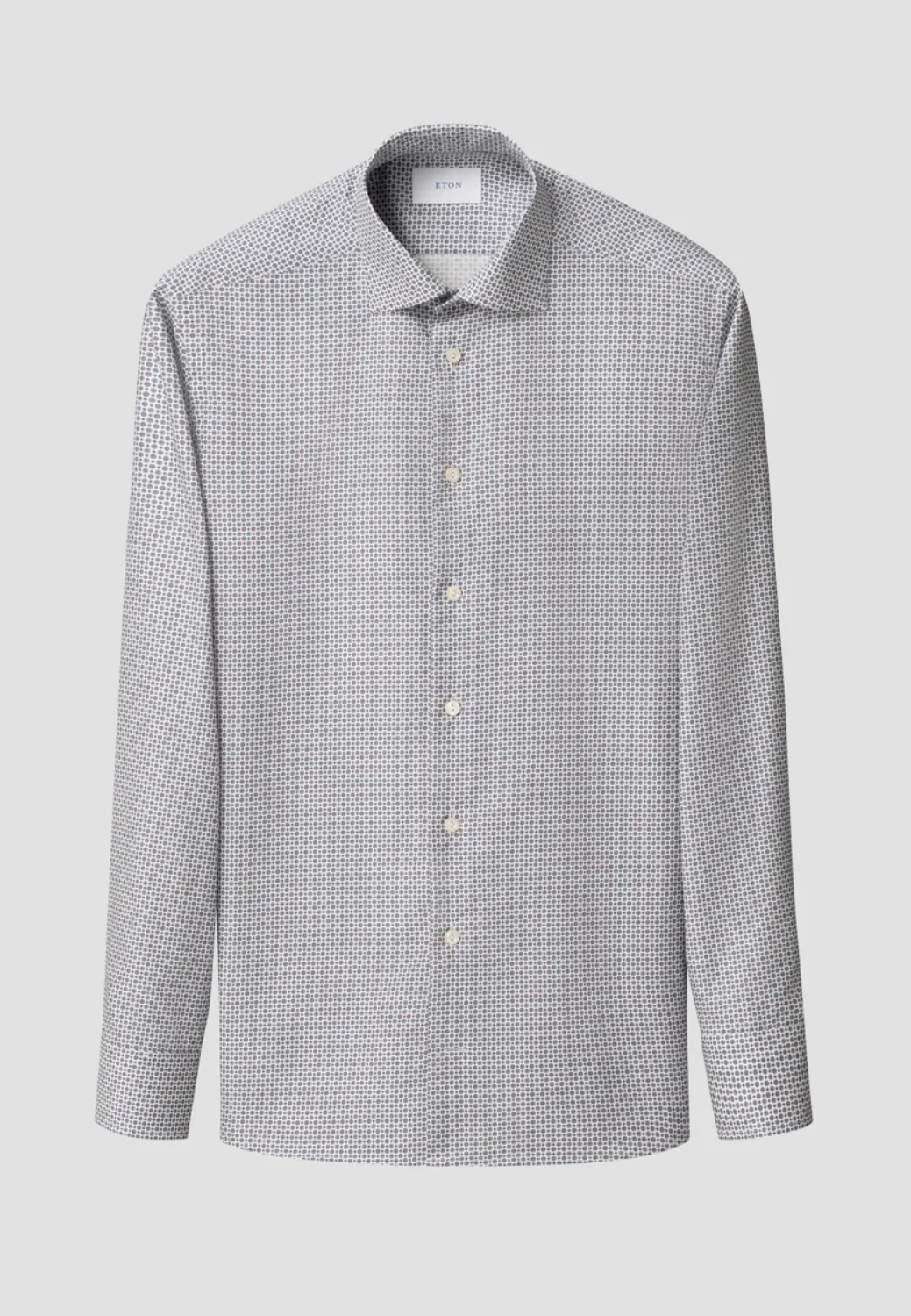 Micro Floral Print Shirt - Purple-15.5-PURPLE-ETON OF SWEDEN-Levy's Clothier