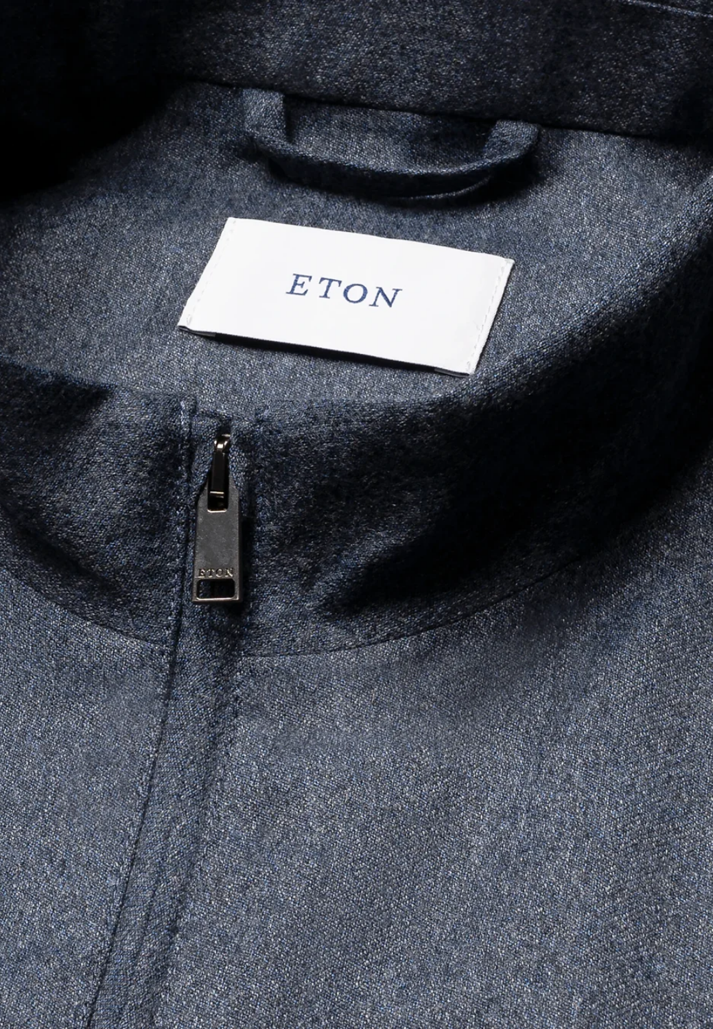 Solid Wool Flannel Vest - Blue-M-28-ETON OF SWEDEN-Levy's Clothier