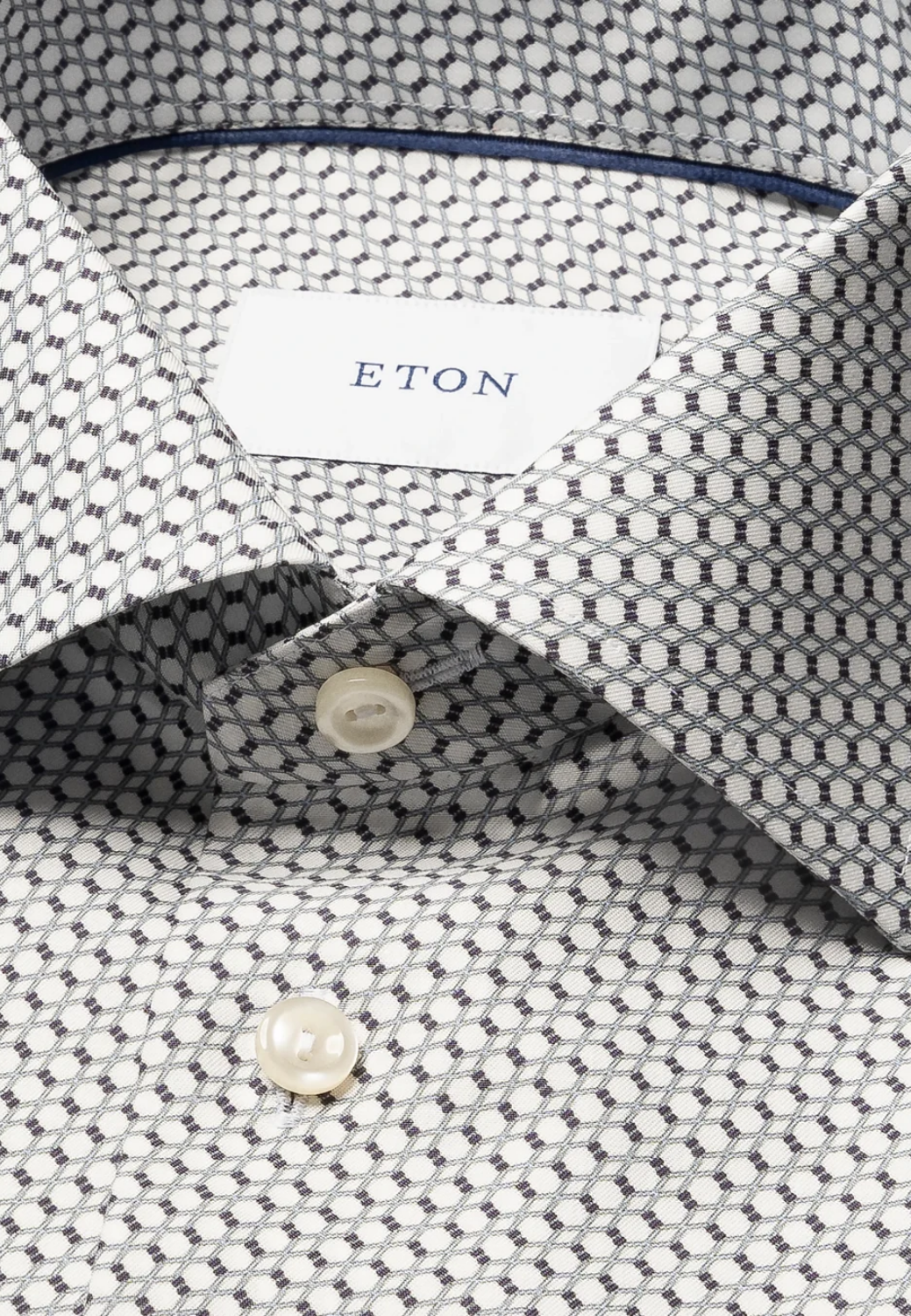 Geometric Signature Twill Shirt-15.5-ETON OF SWEDEN-Levy's Clothier