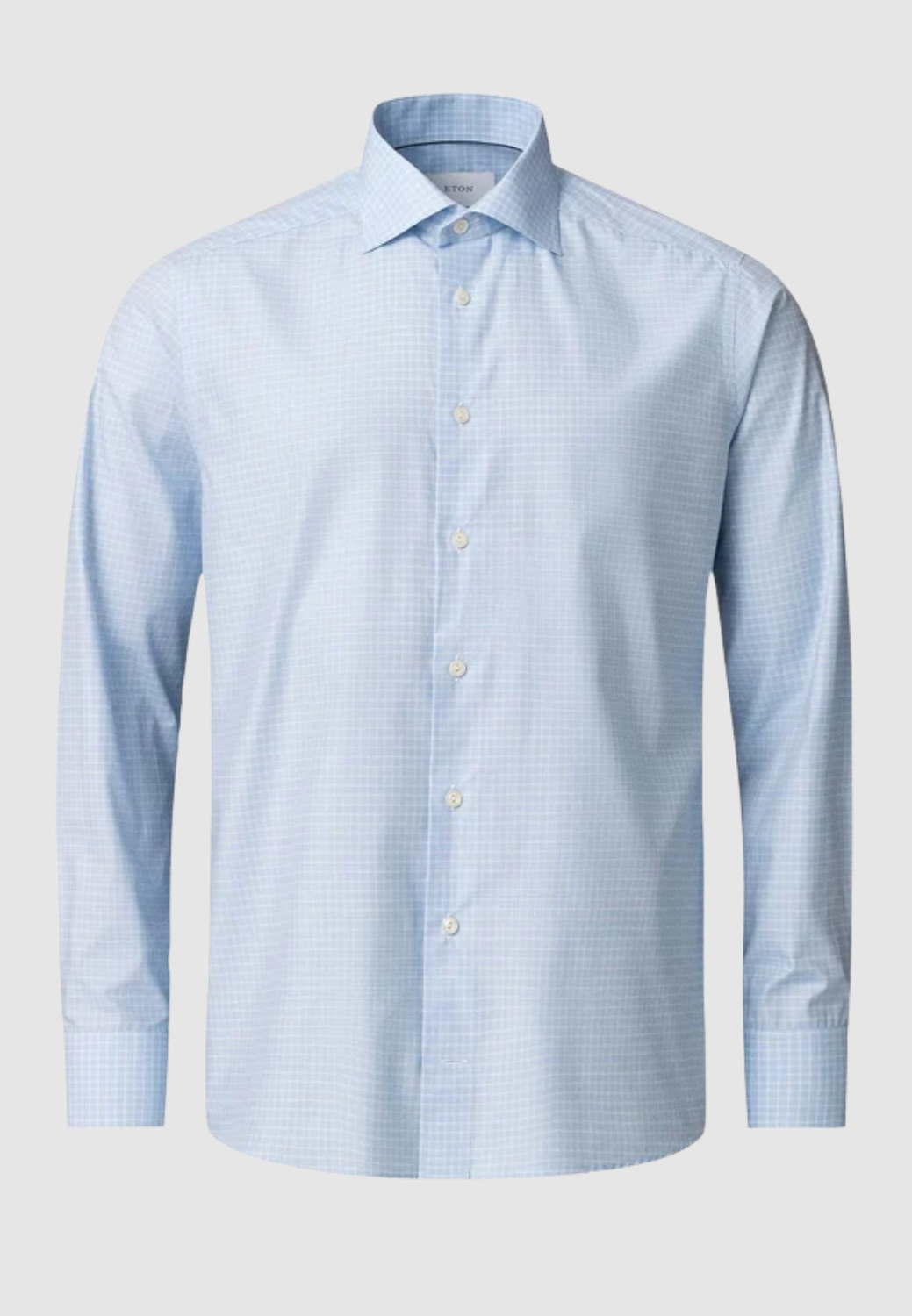 Contemporary Check Fine Twill Shirt-15.5-LIGHT BLUE-ETON OF SWEDEN-Levy's Clothier