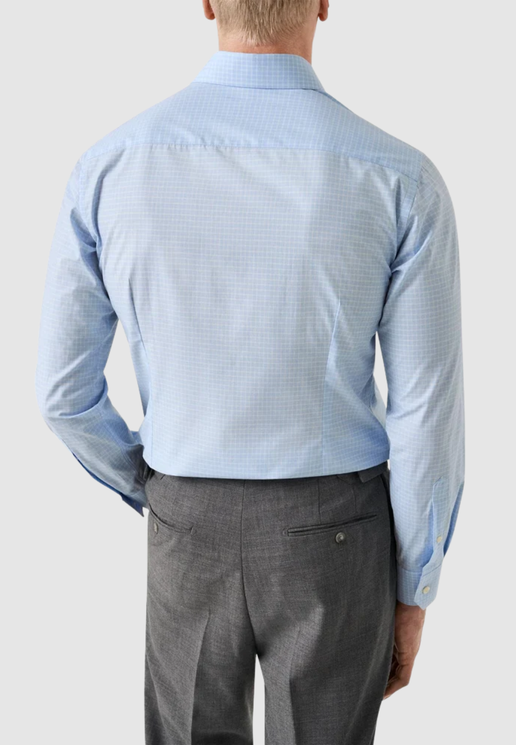 Contemporary Check Fine Twill Shirt-15.5-LIGHT BLUE-ETON OF SWEDEN-Levy's Clothier