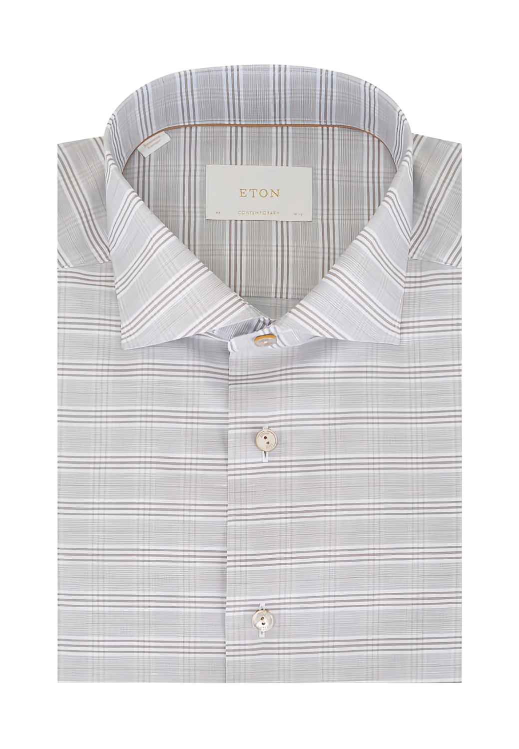 Long Sleeve ChecK Shirt - Brown-16-ETON OF SWEDEN-Levy's Clothier