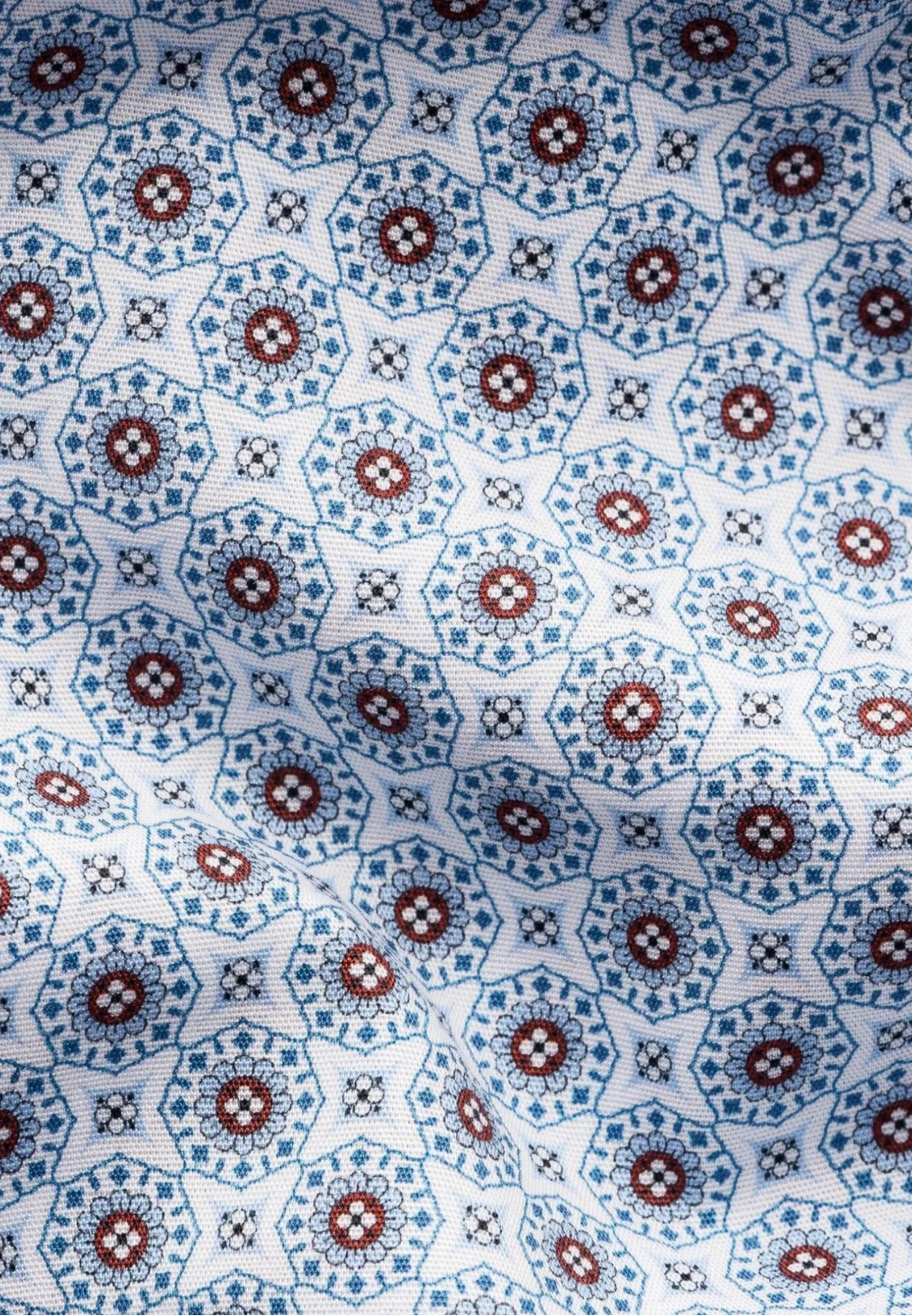 Contemporary Fit Shirt Geo-Print - Blue-16-ETON OF SWEDEN-Levy's Clothier
