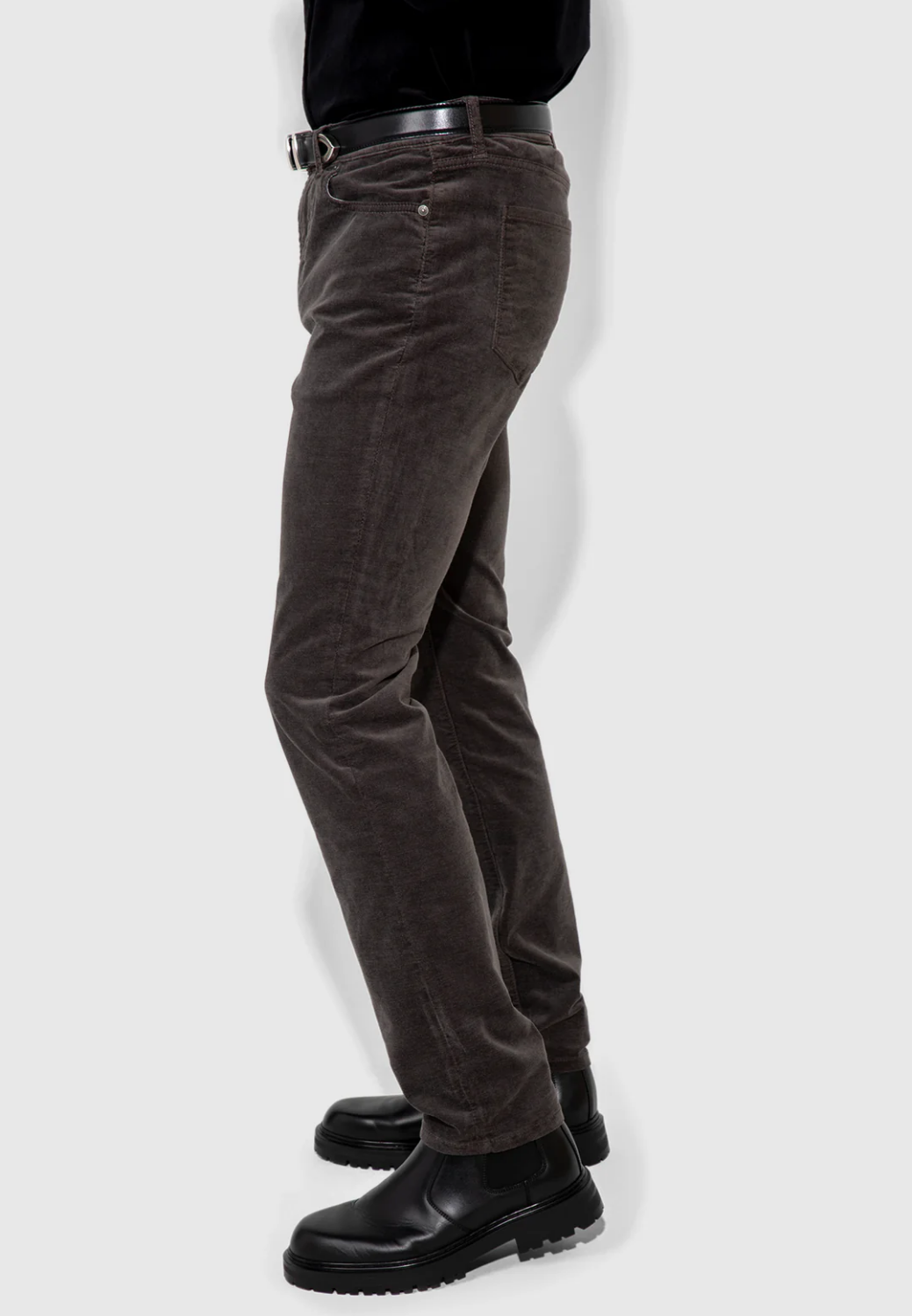 Monfrere Brando Velvet Pant - Carbon-30-MONFRÈRE-Levy's Clothier