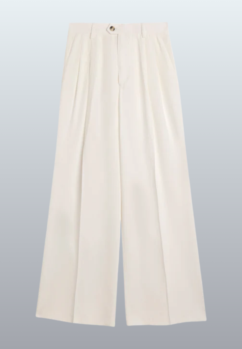 Sand - Dori Super Wide Pants - Pure White | Levy's Nashville