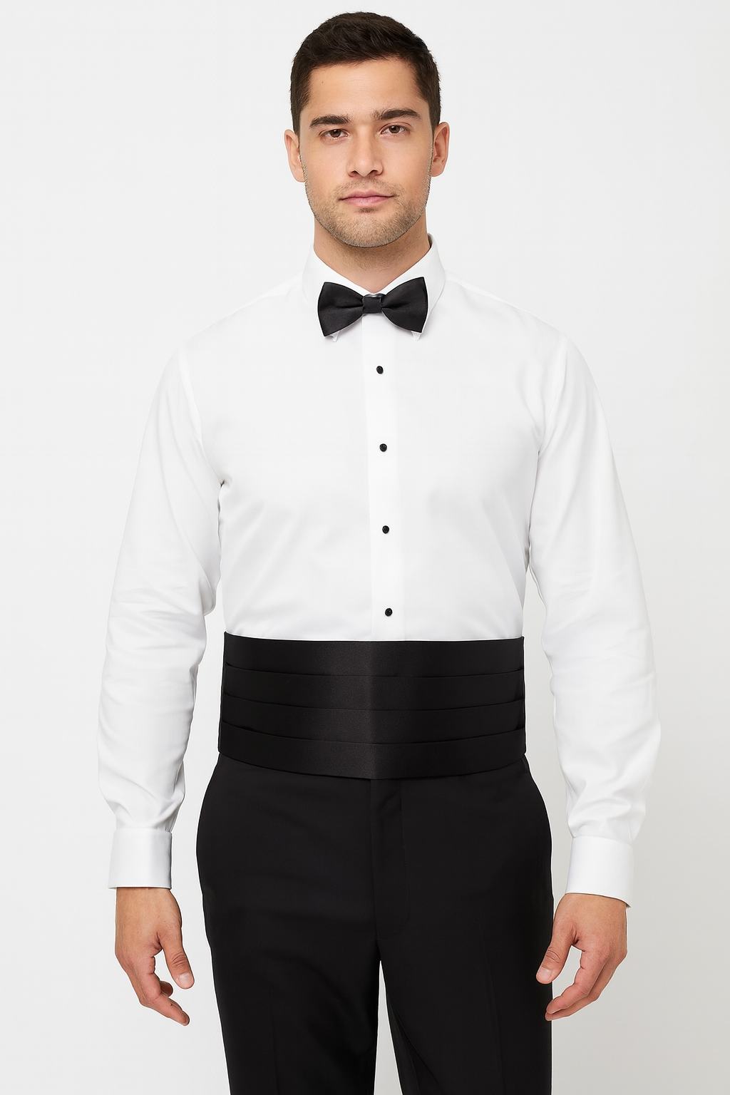 Formal XL Black Satin Cummerbund