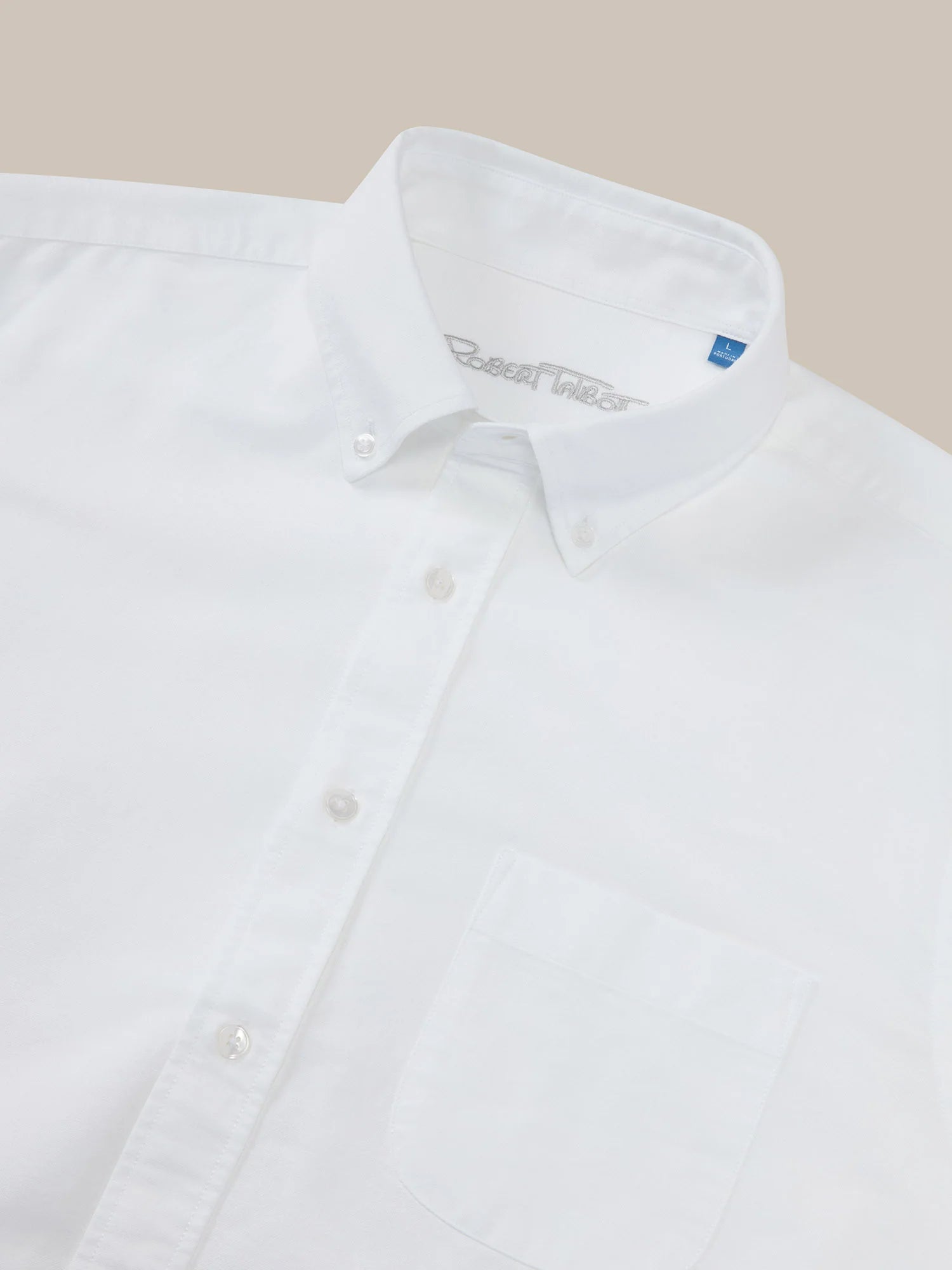 Harrison Button Down Oxford Shirt - White-M-ROBERT TALBOTT-Levy's Clothier