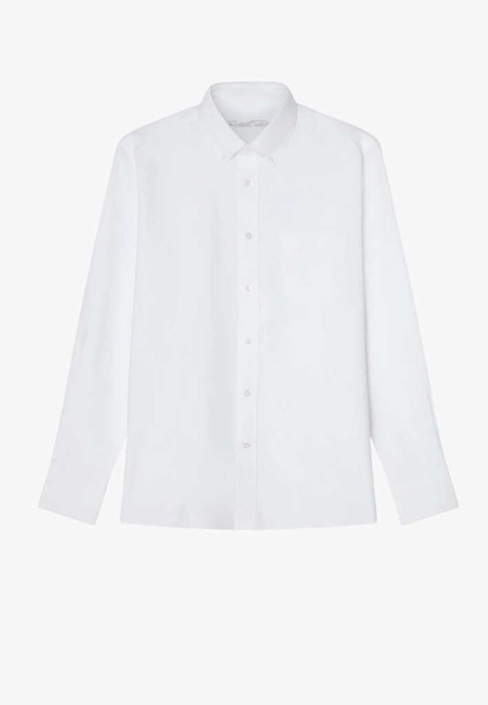 Harrison Button Down Oxford Shirt - White-M-ROBERT TALBOTT-Levy's Clothier