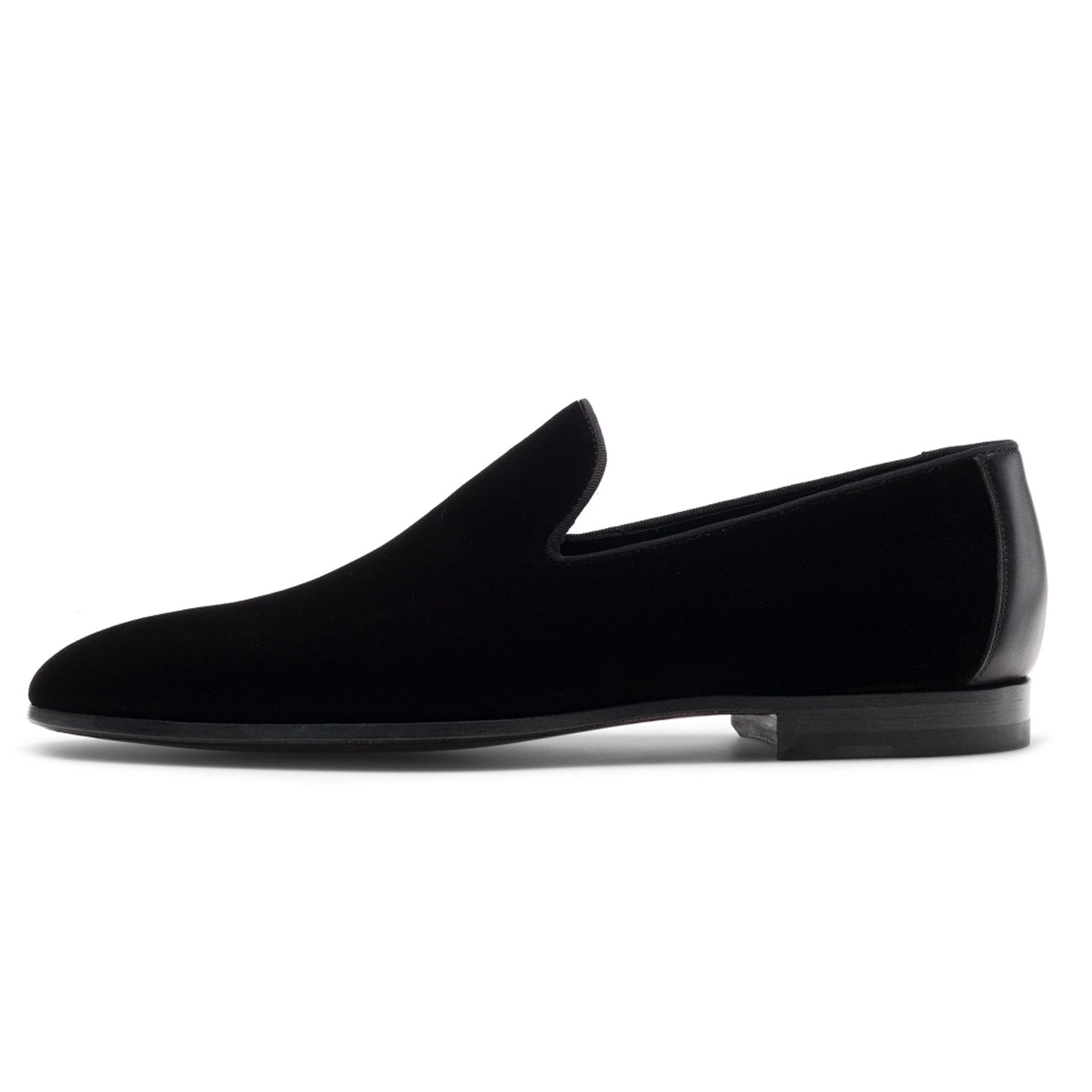 Jareth Velvet Loafer-7 M-Black-Magnanni-Levy's Clothier