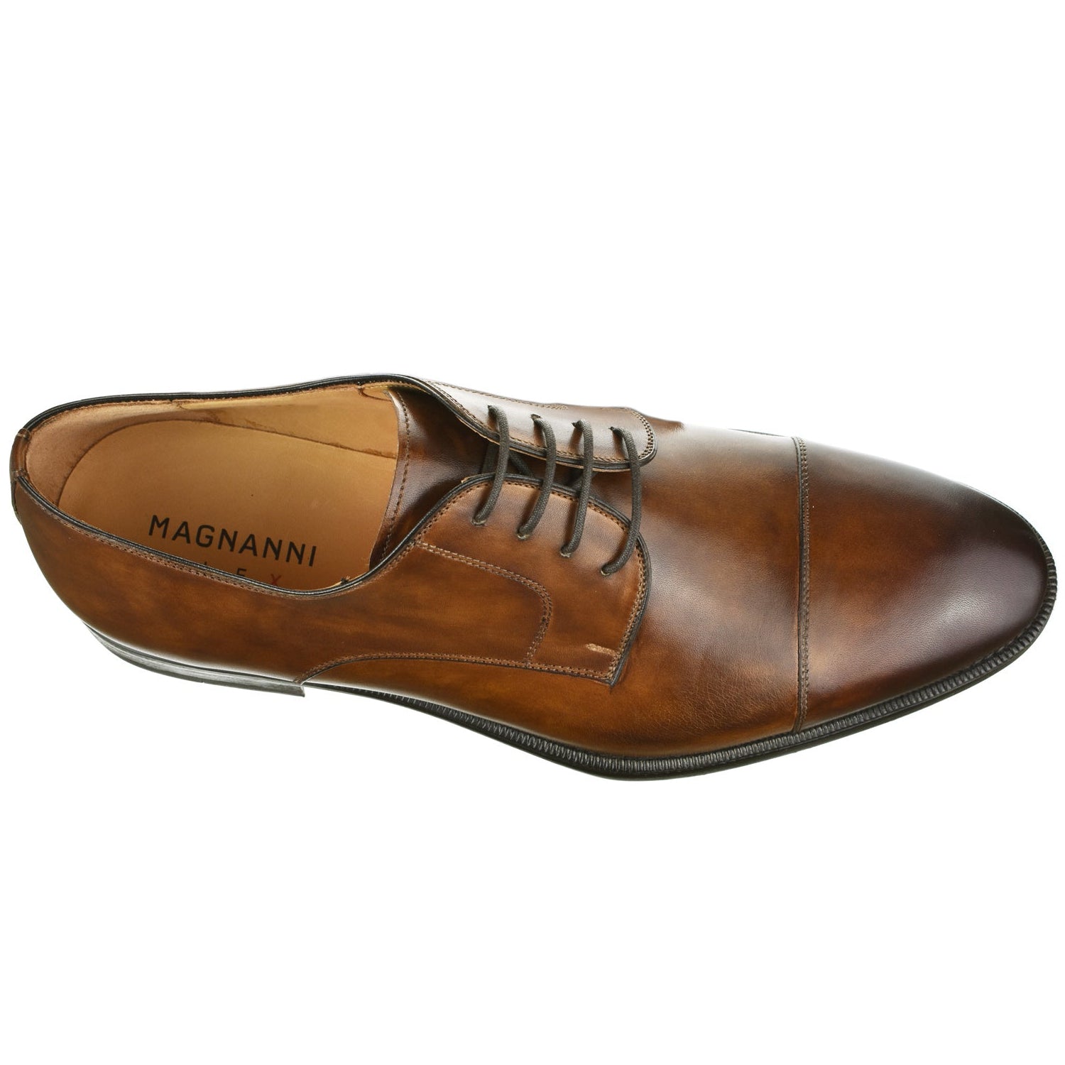 Harlan Cap Toe Oxford-7 M-Tobacco-Magnanni-Levy's Clothier